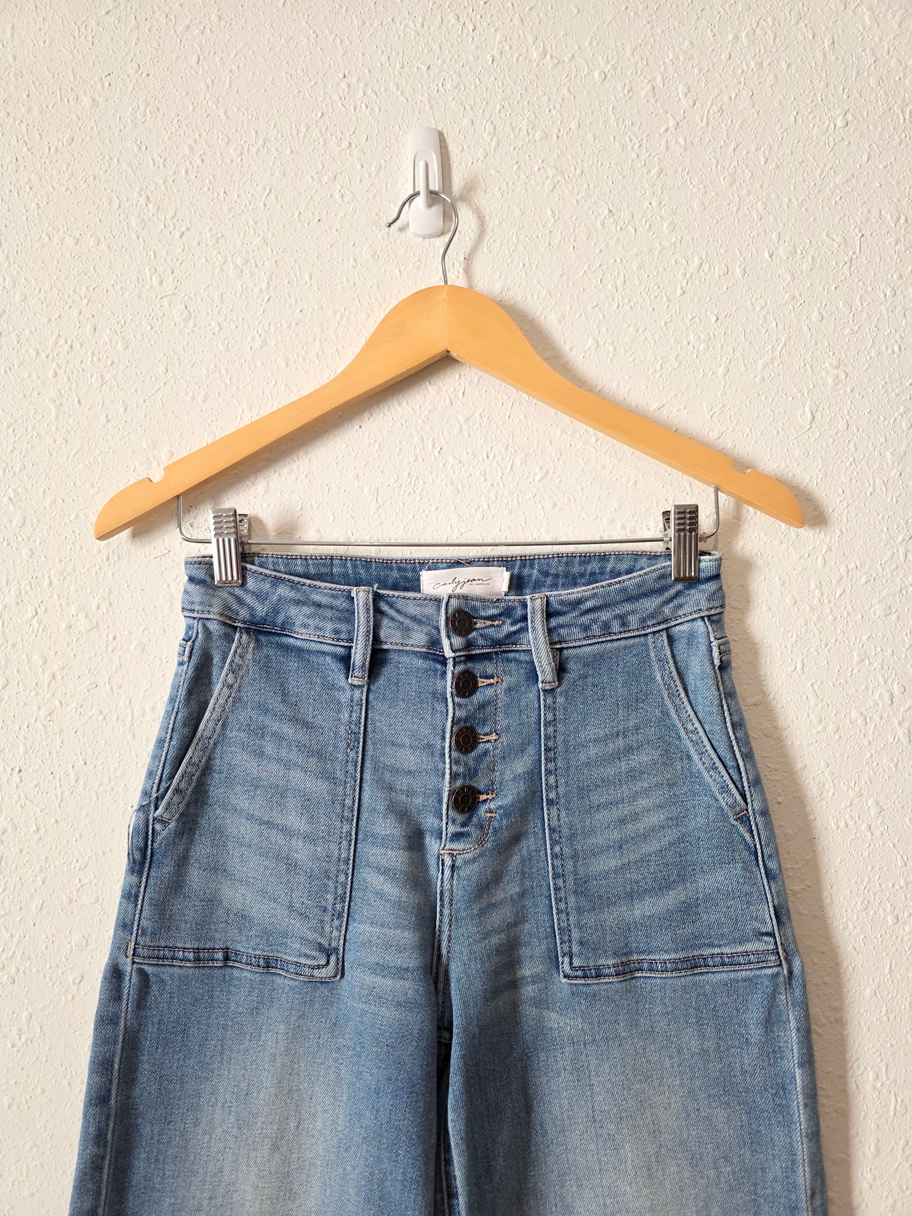 Carly Jean Wide Leg Crop Jeans (25/26)