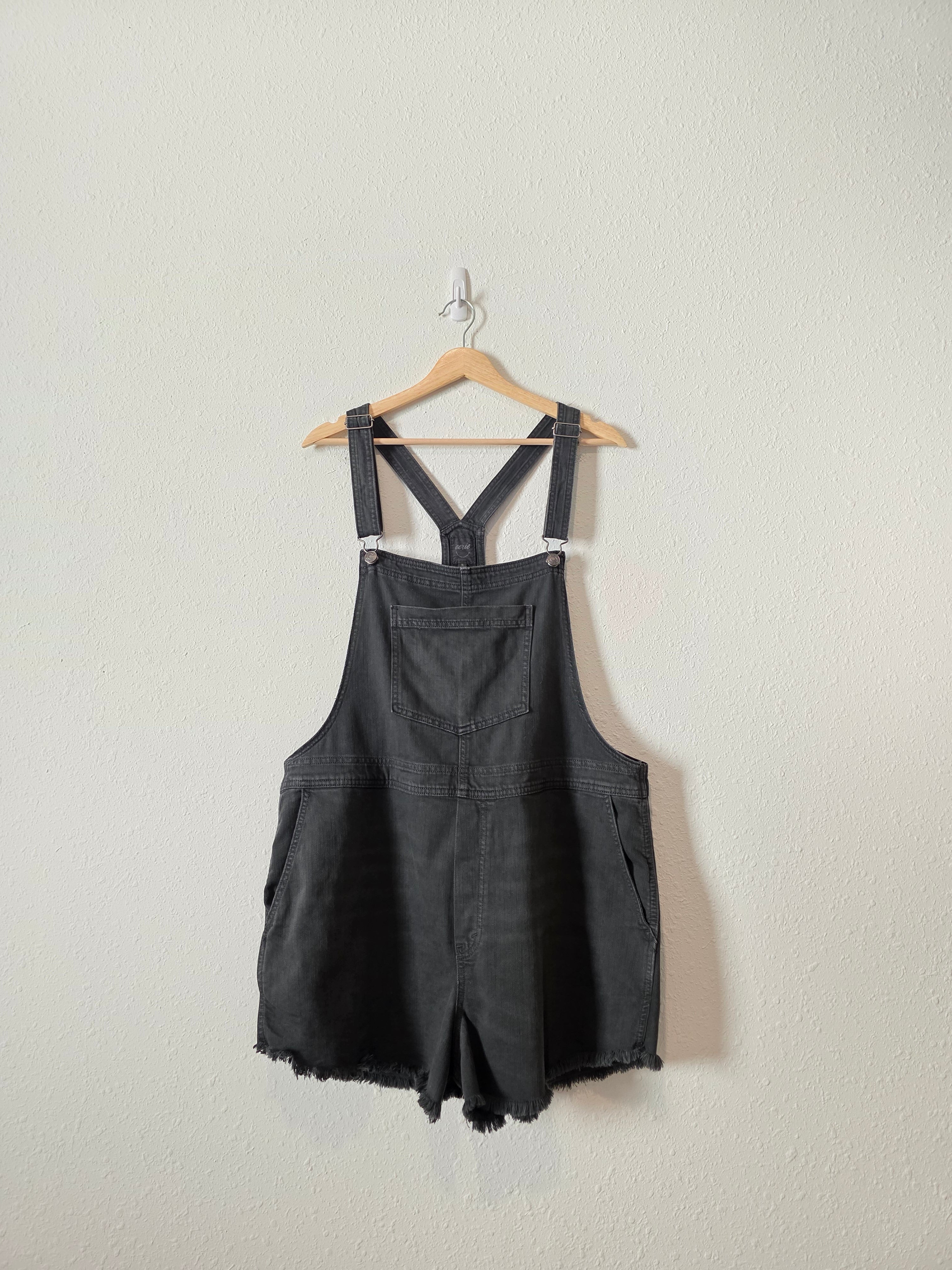 Aerie Relaxed Denim Overalls (XL)