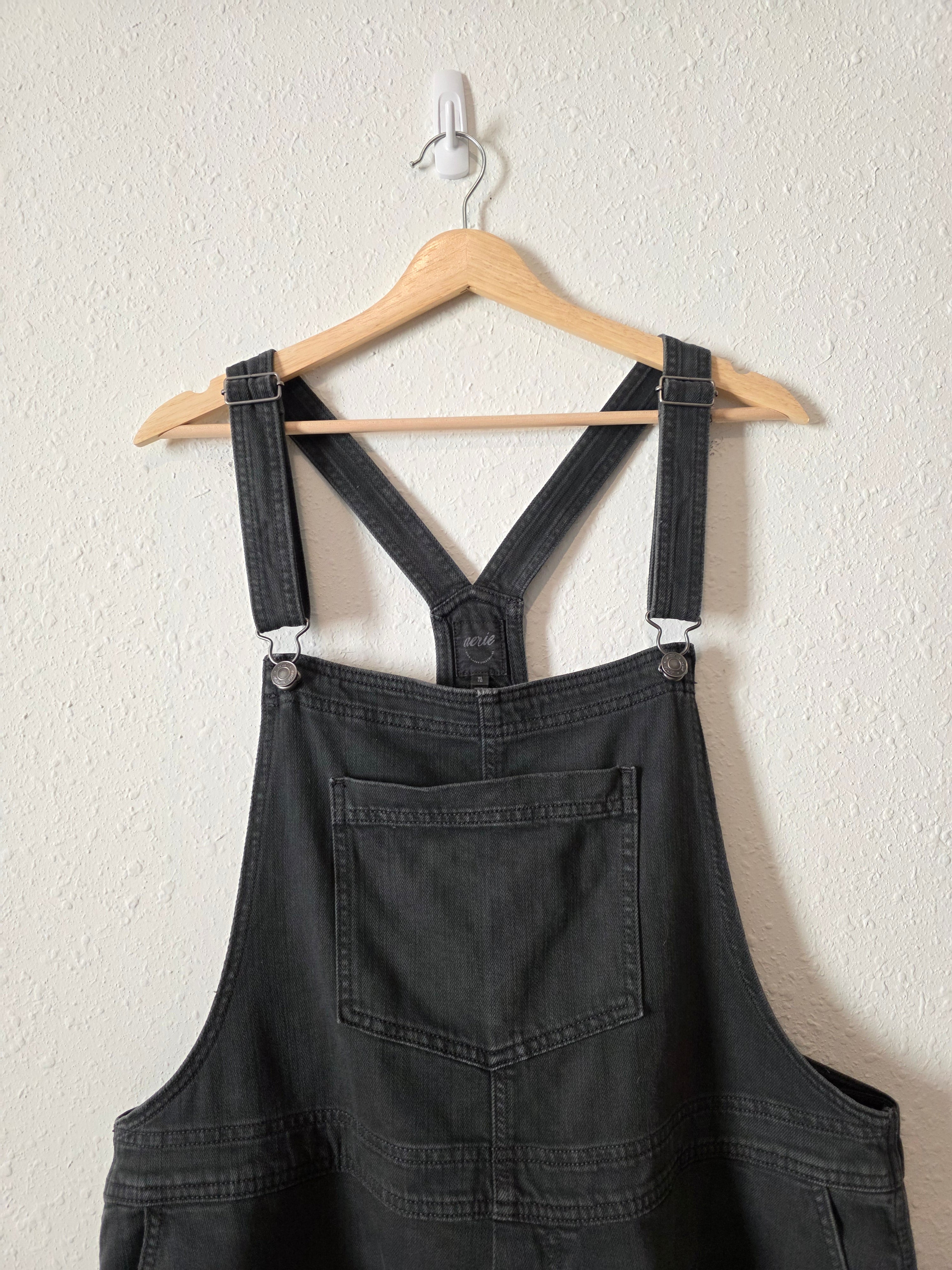 Aerie Relaxed Denim Overalls (XL)
