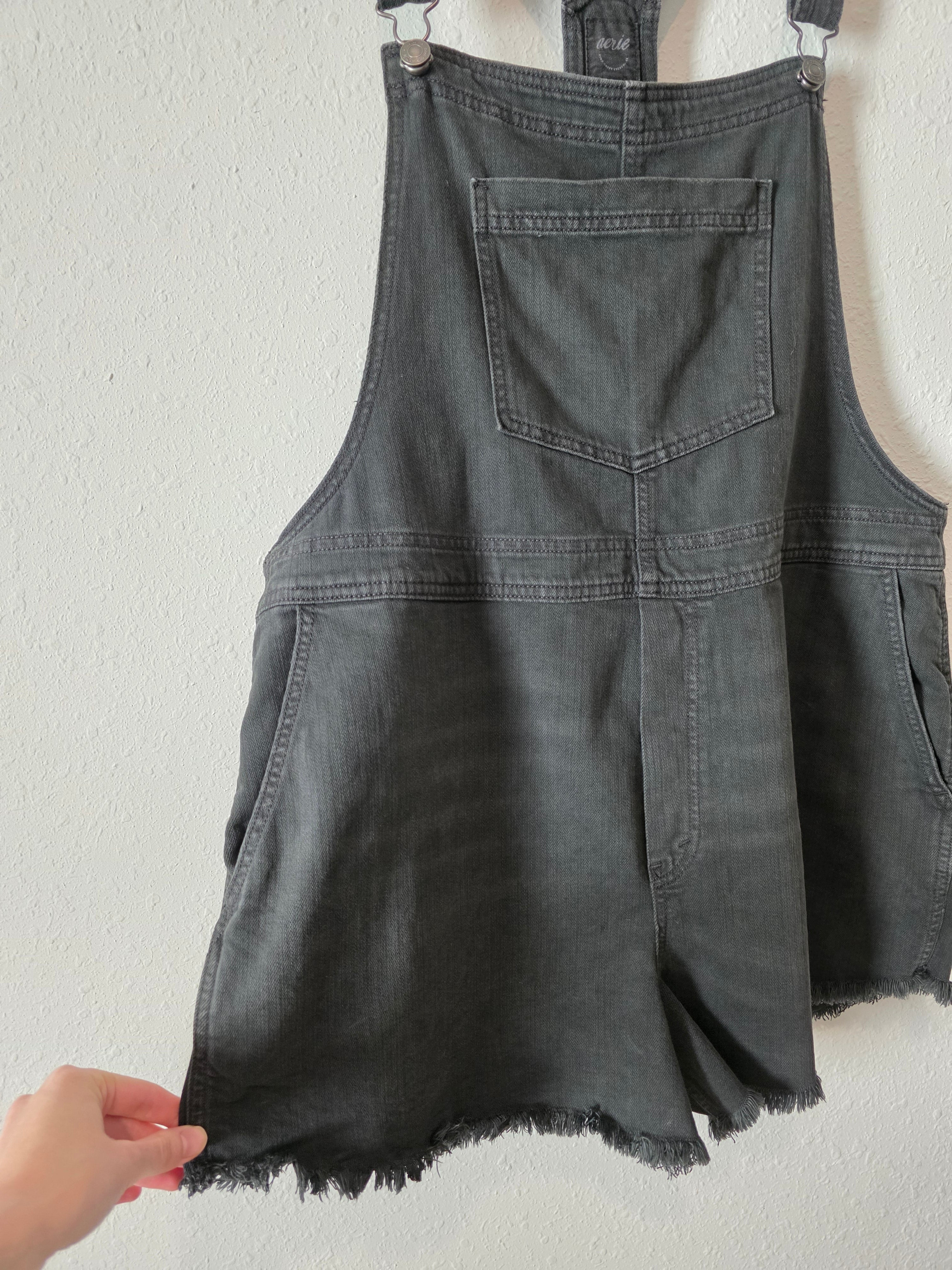 Aerie Relaxed Denim Overalls (XL)