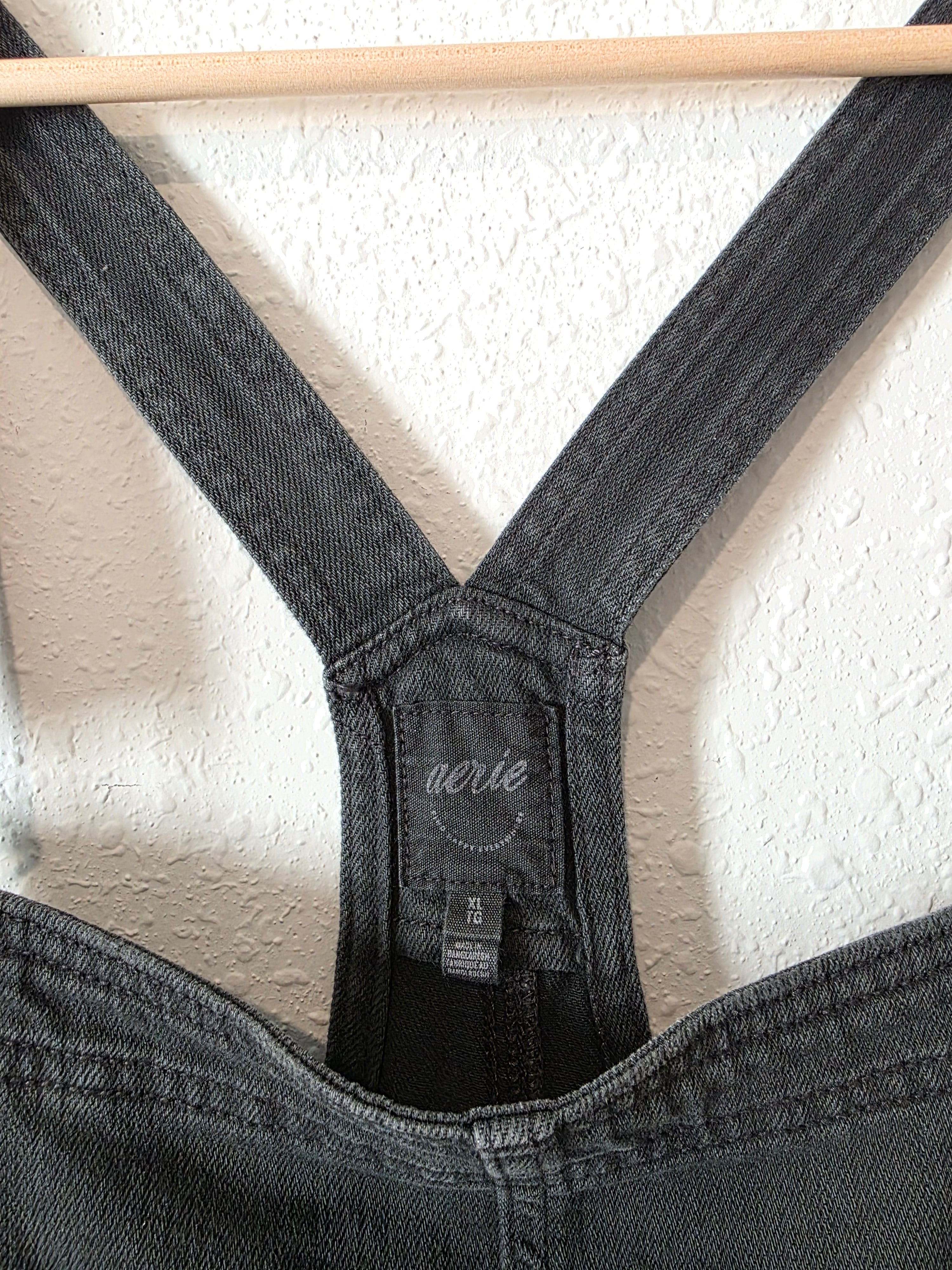 Aerie Relaxed Denim Overalls (XL)