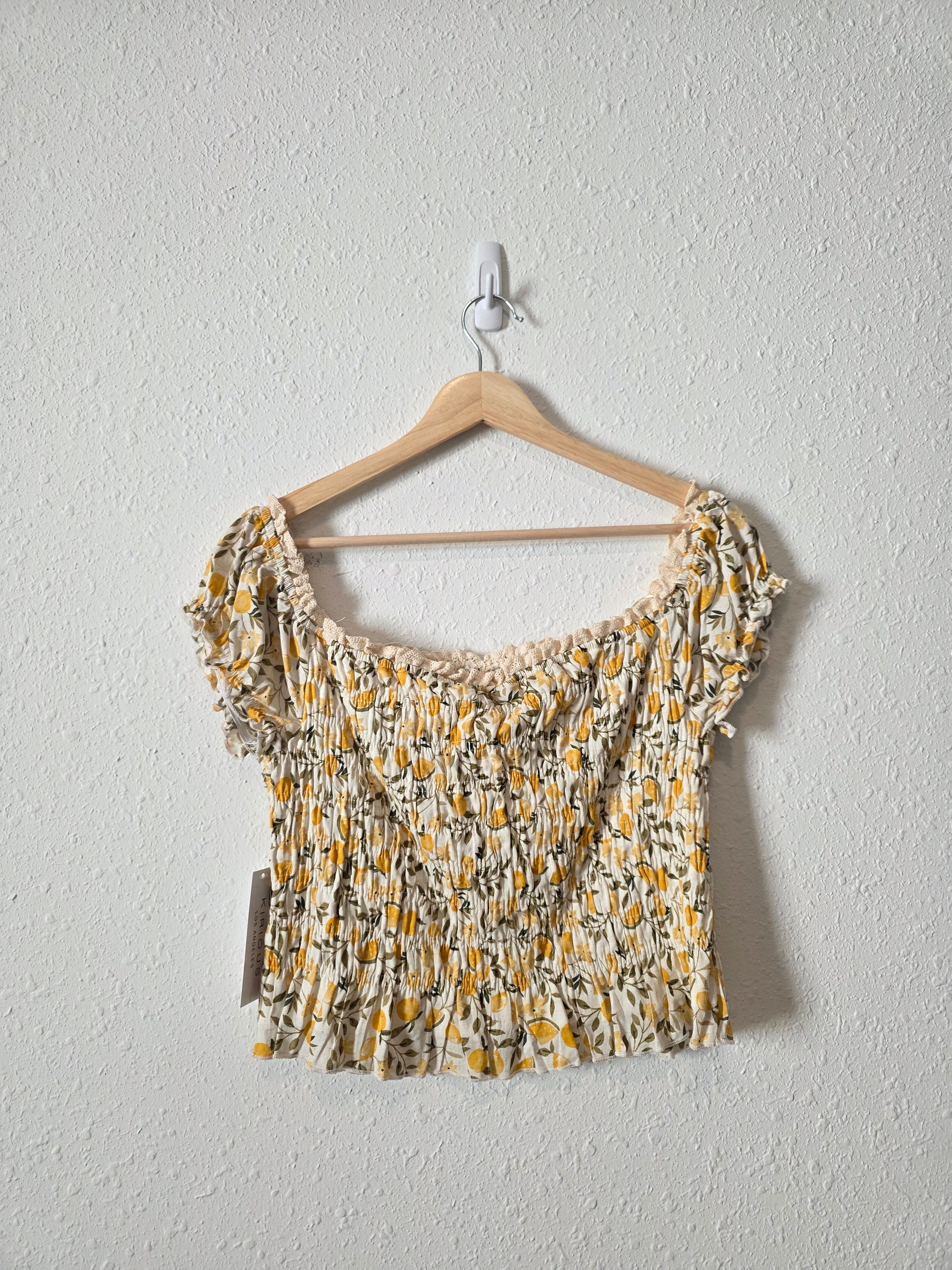 NEW Smocked Lemon Top (L)
