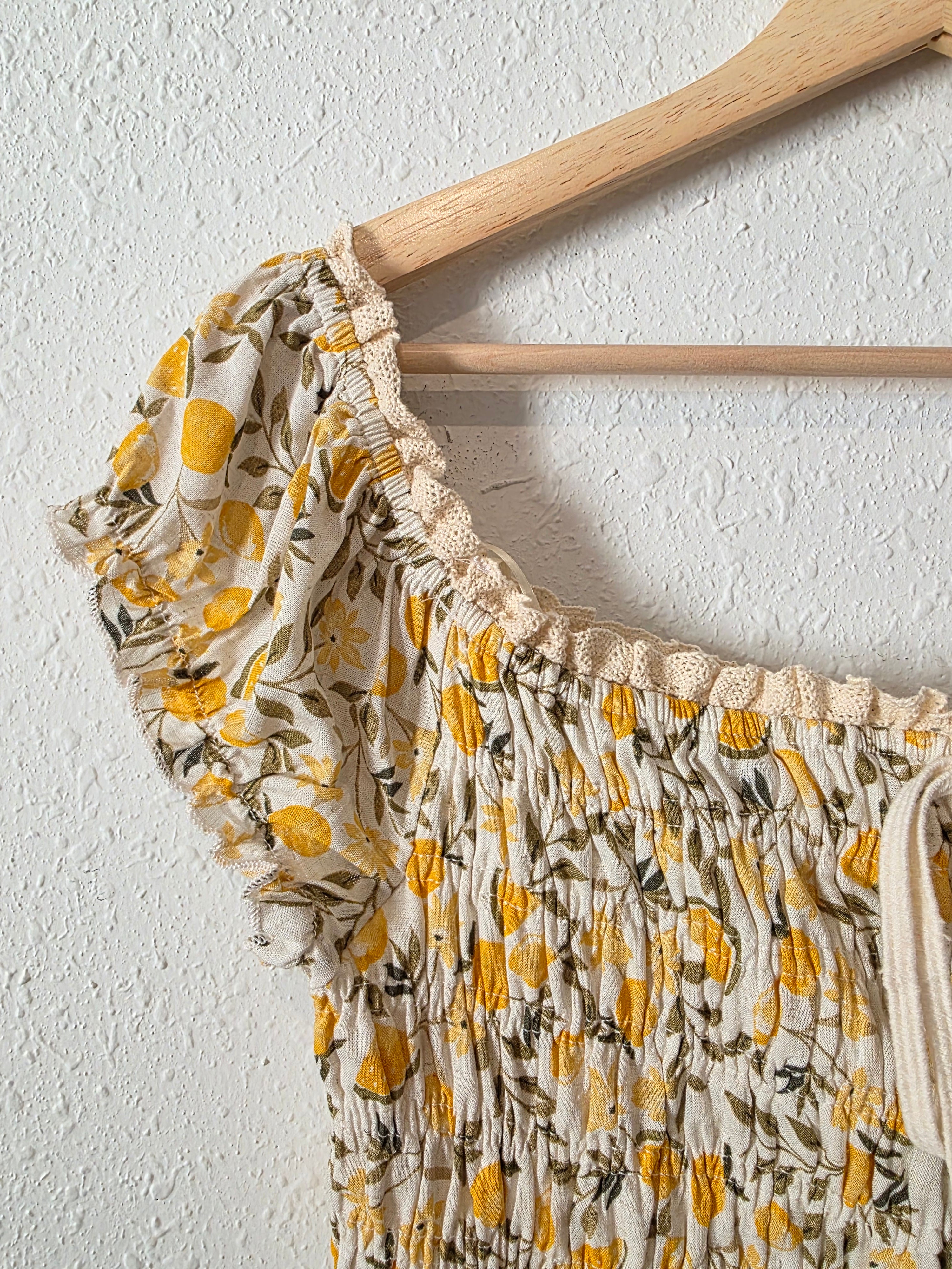 NEW Smocked Lemon Top (L)