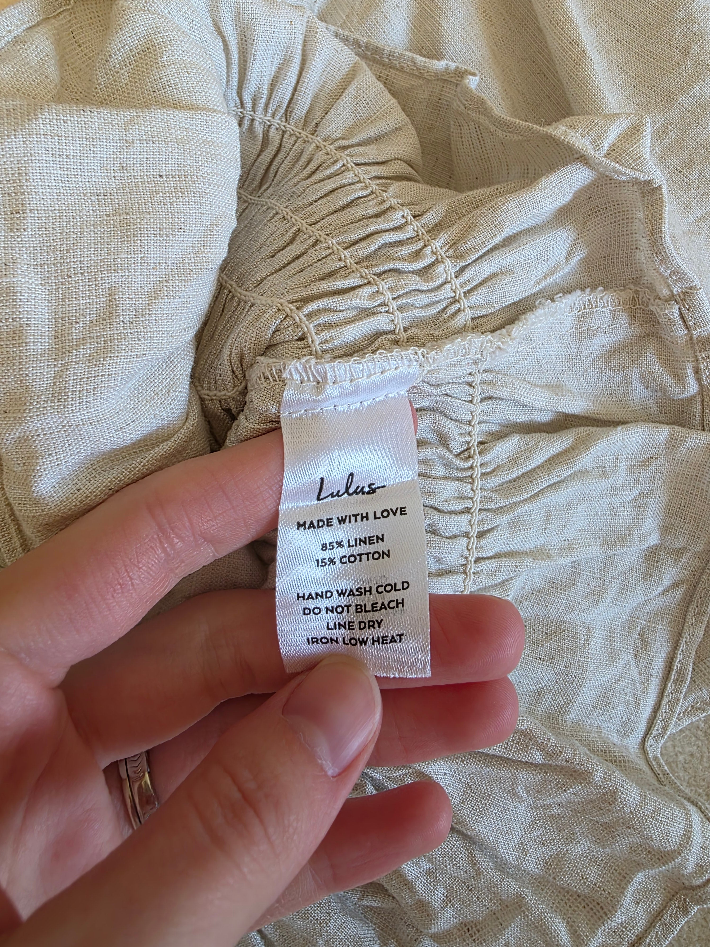 Lulus Linen Smocked Top (XS)
