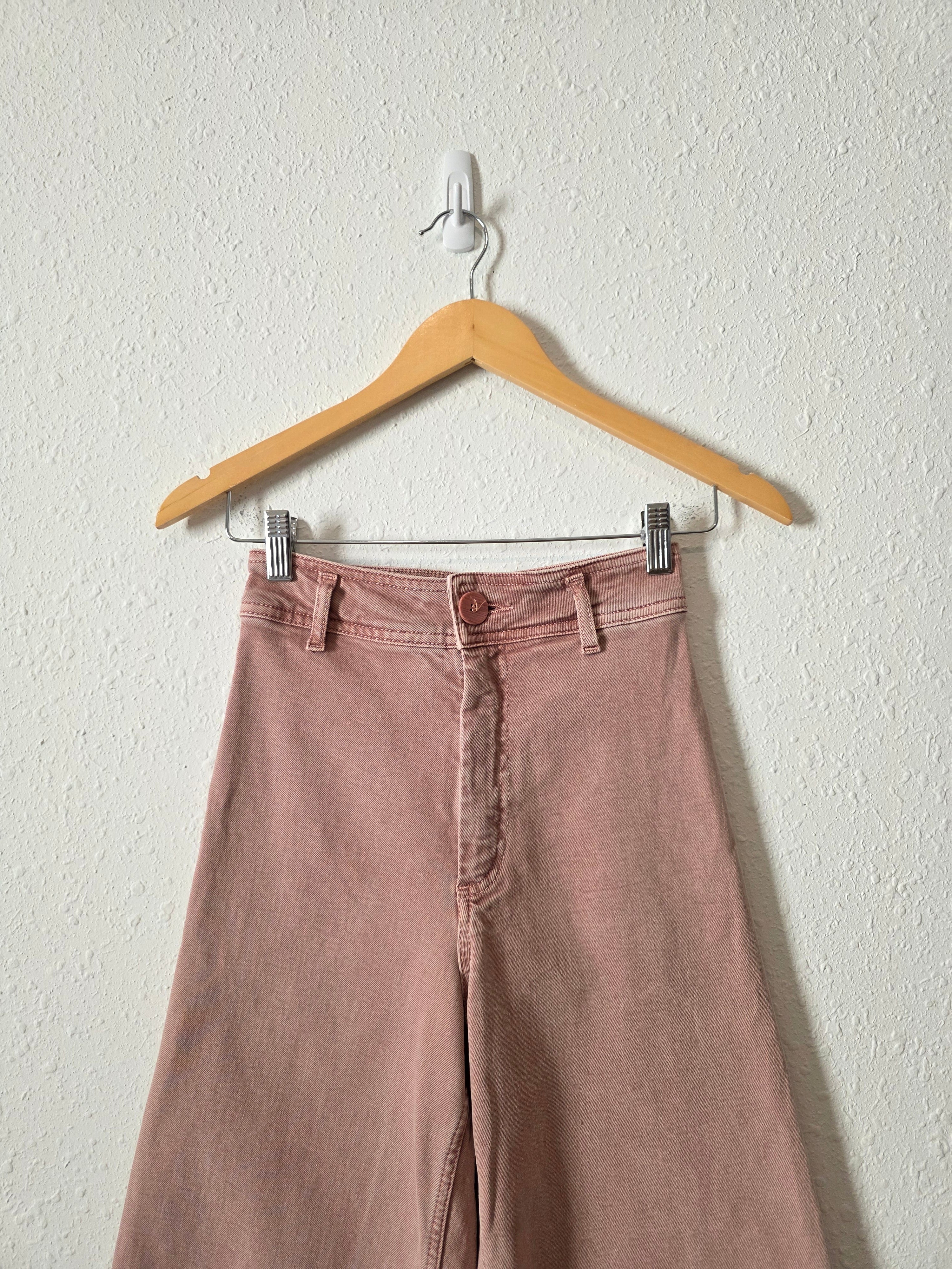 Zara Pink Wide Leg Jeans (0)