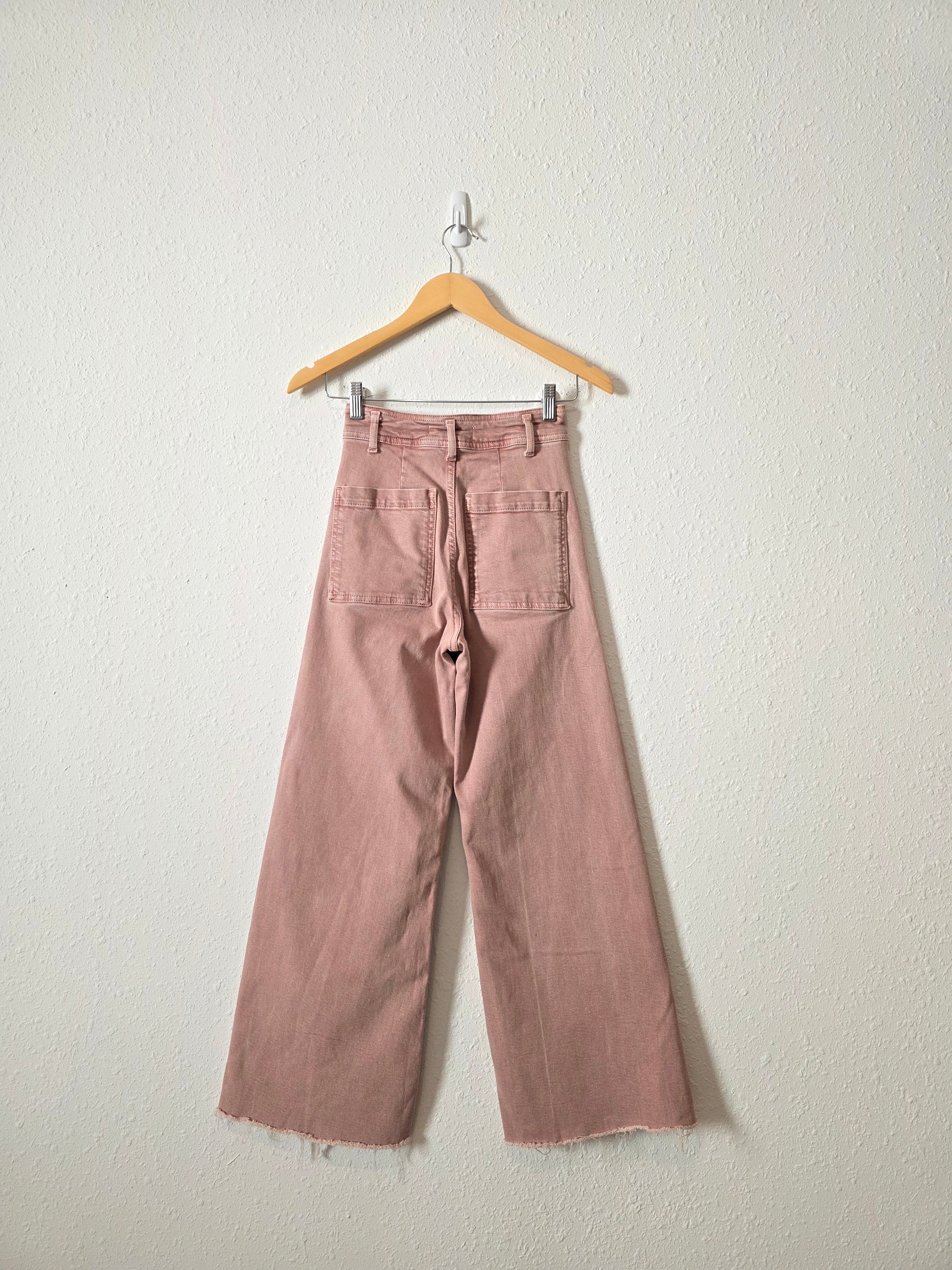 Zara Pink Wide Leg Jeans (0)