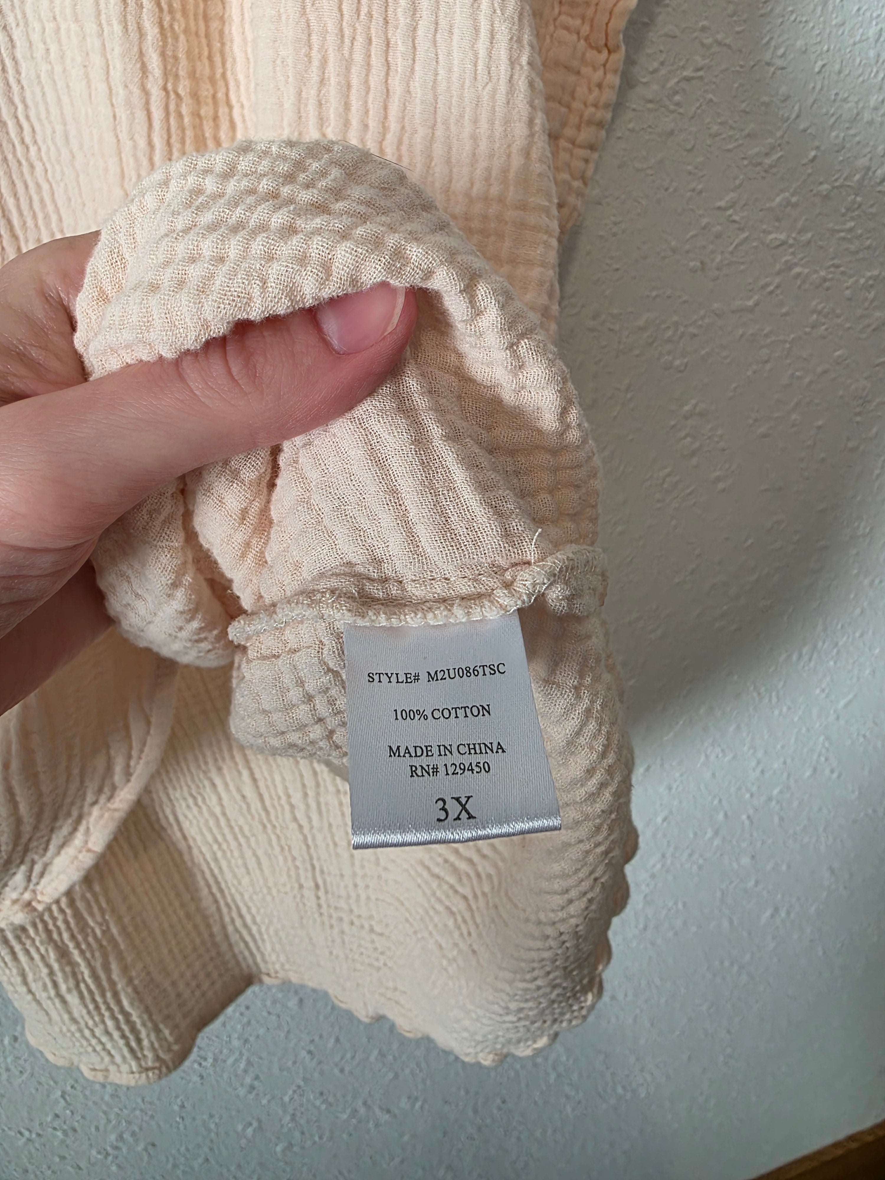 Cotton Gauze Muslin Top (3X)