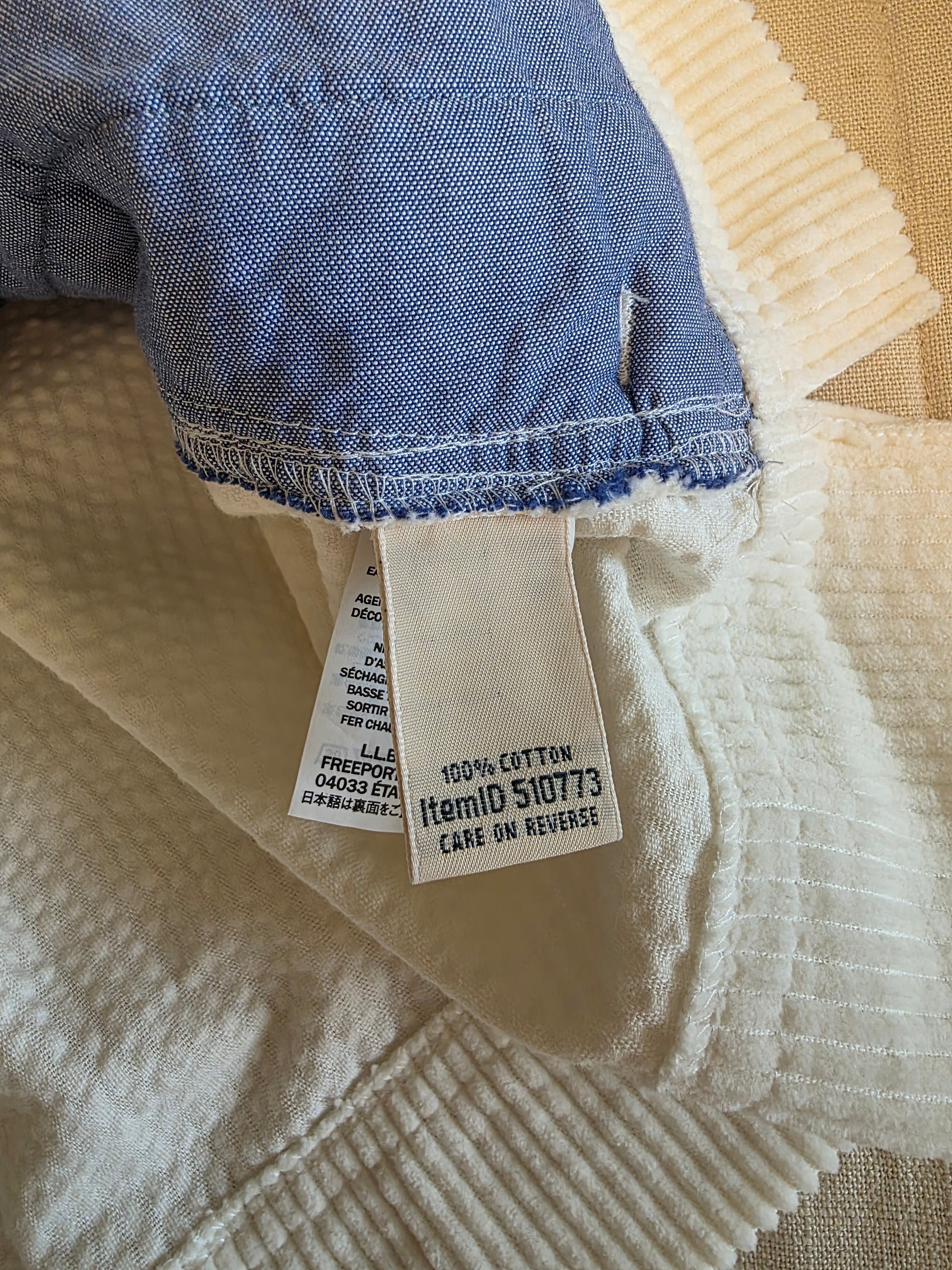LL Bean Corduroy Button Up (XL)