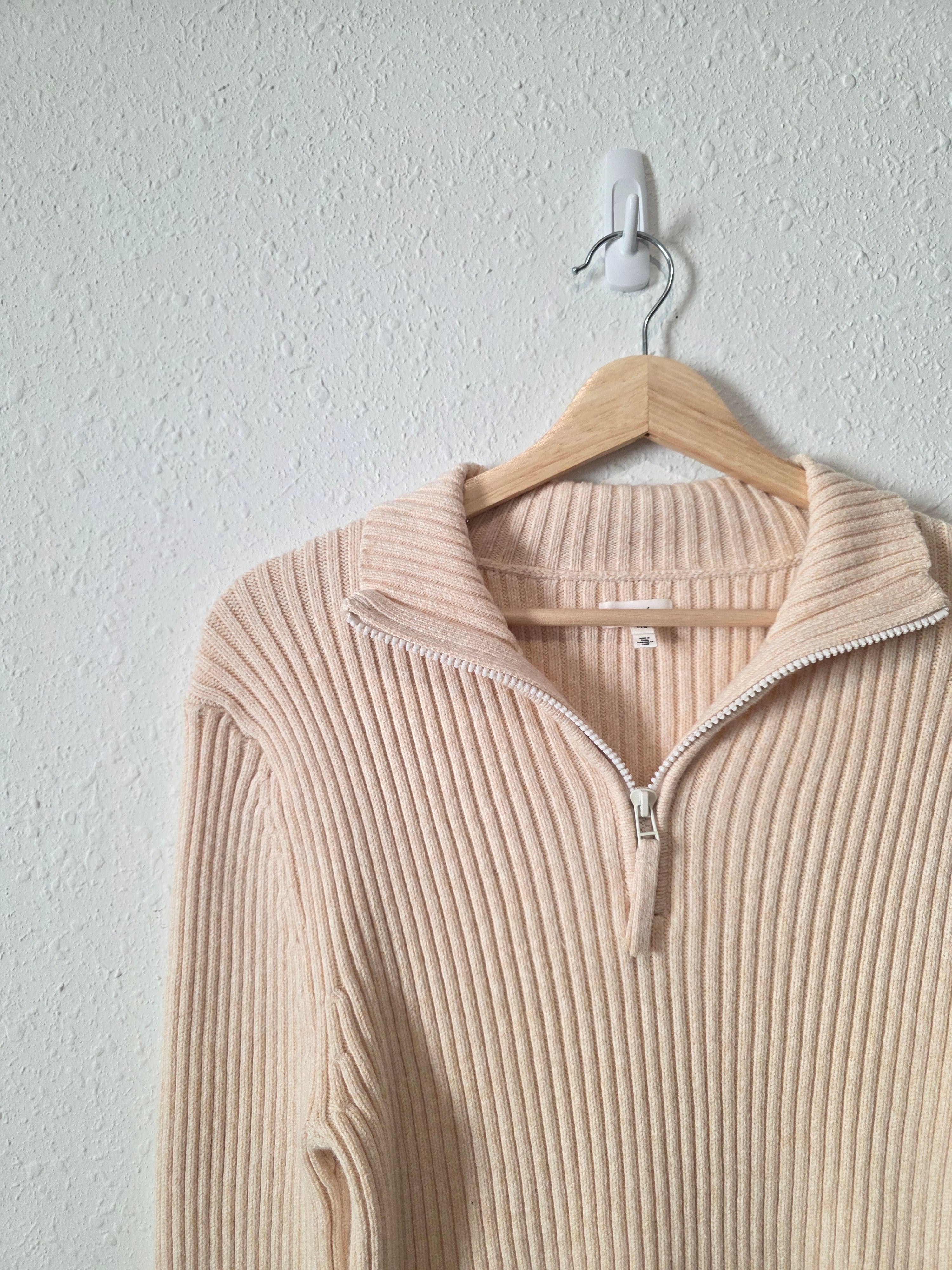 Aerie Ribbed Quarter Zip (L)