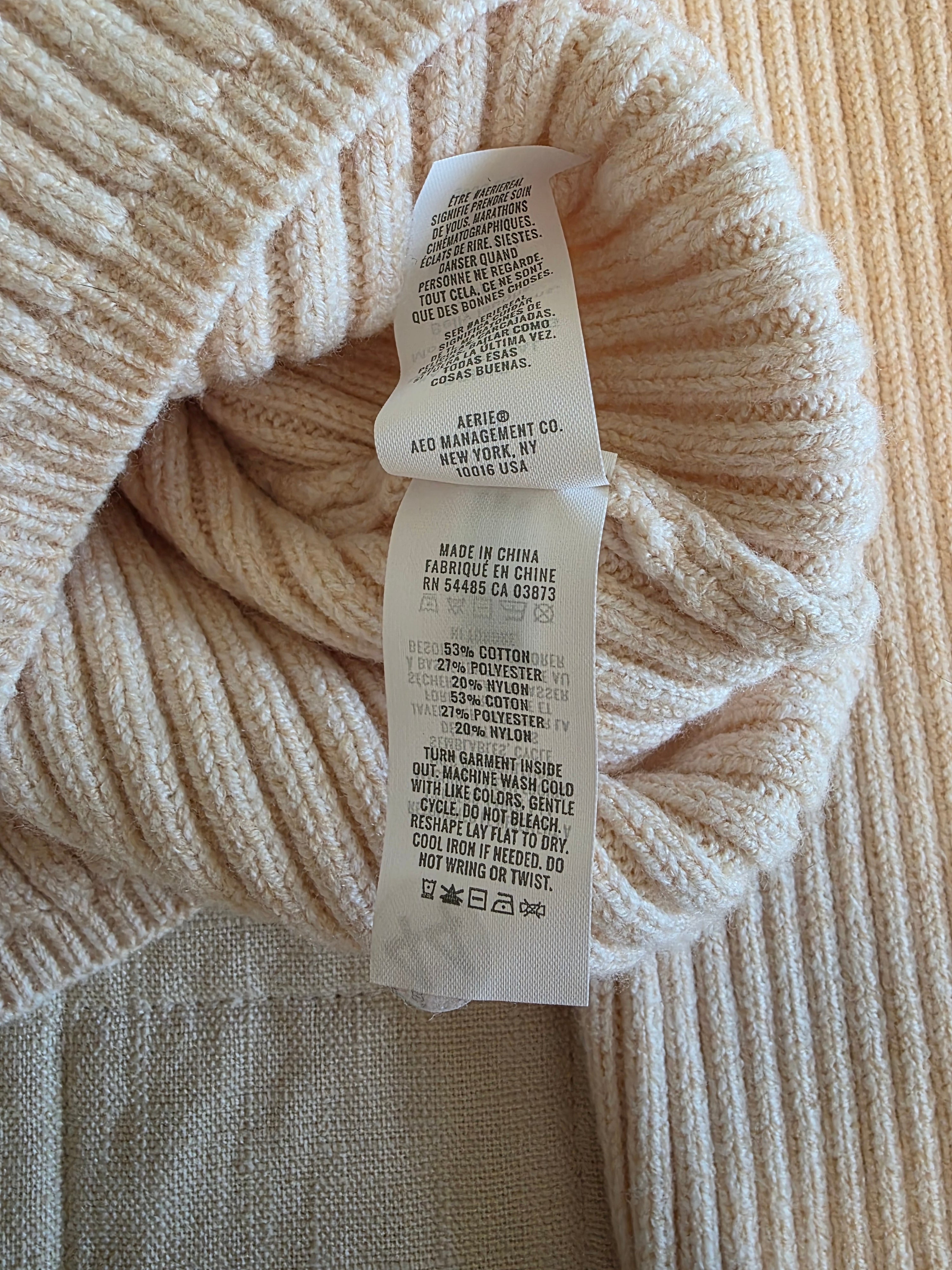 Aerie Ribbed Quarter Zip (L)