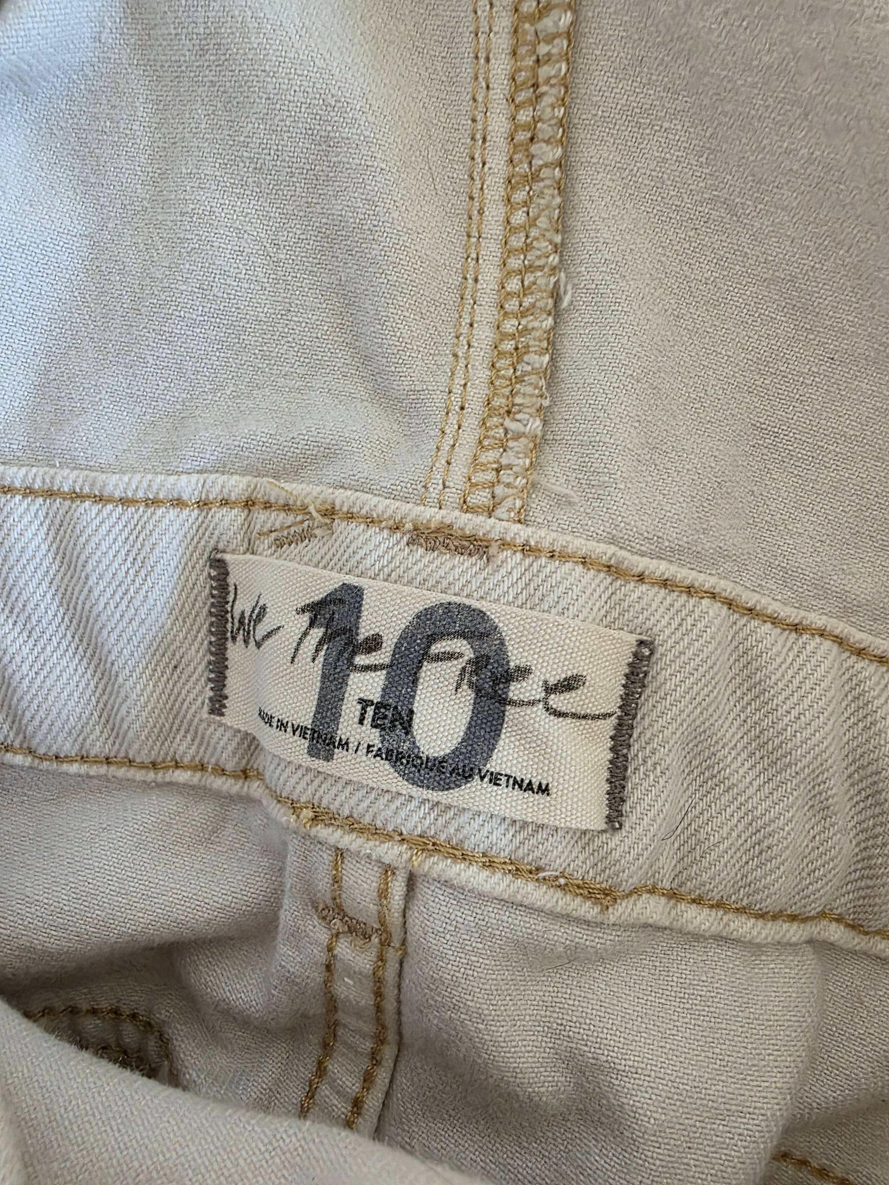 Free People Ecru Denim Shortalls (10)