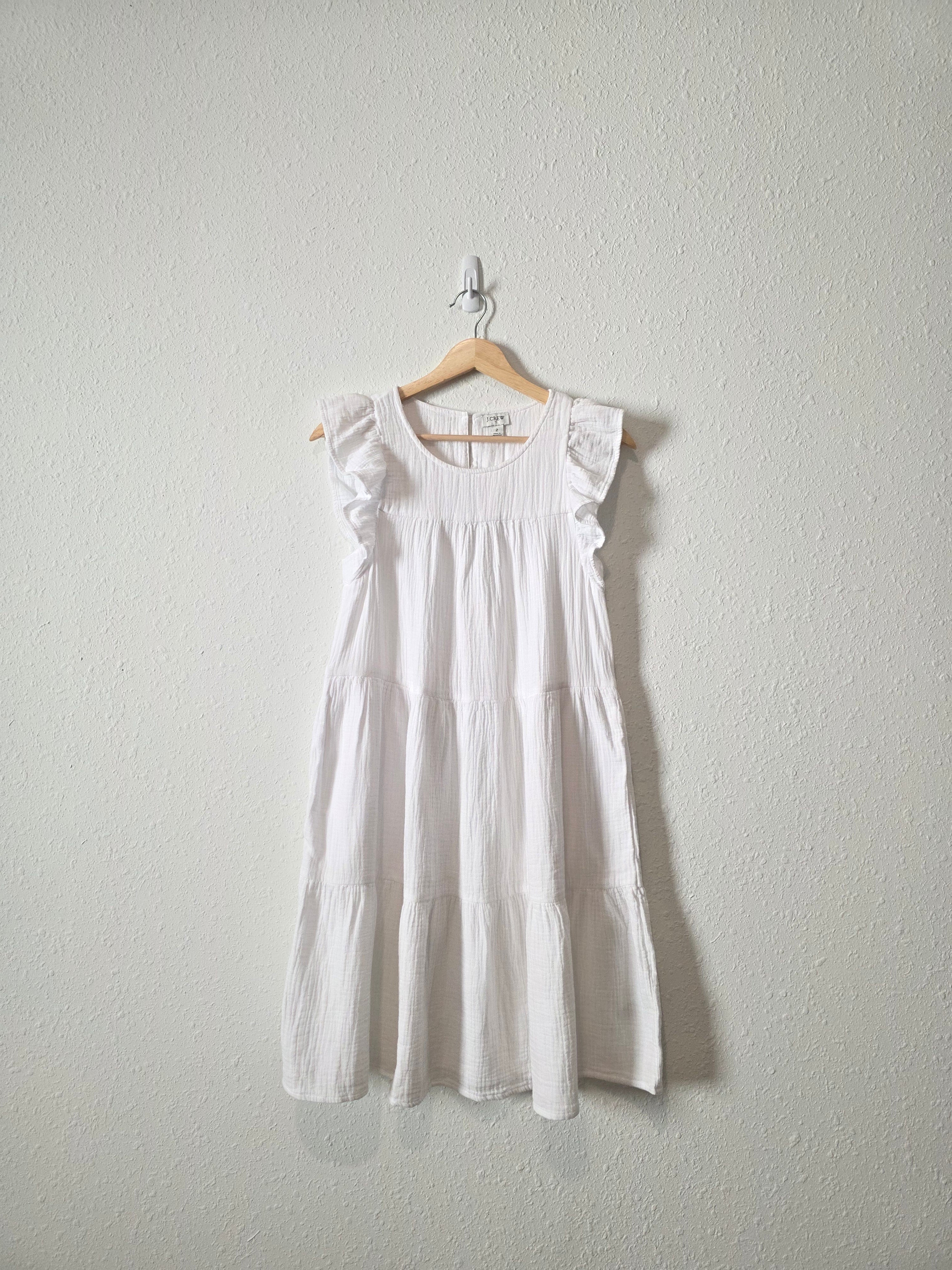 J.Crew White Cotton Gauze Dress (2)