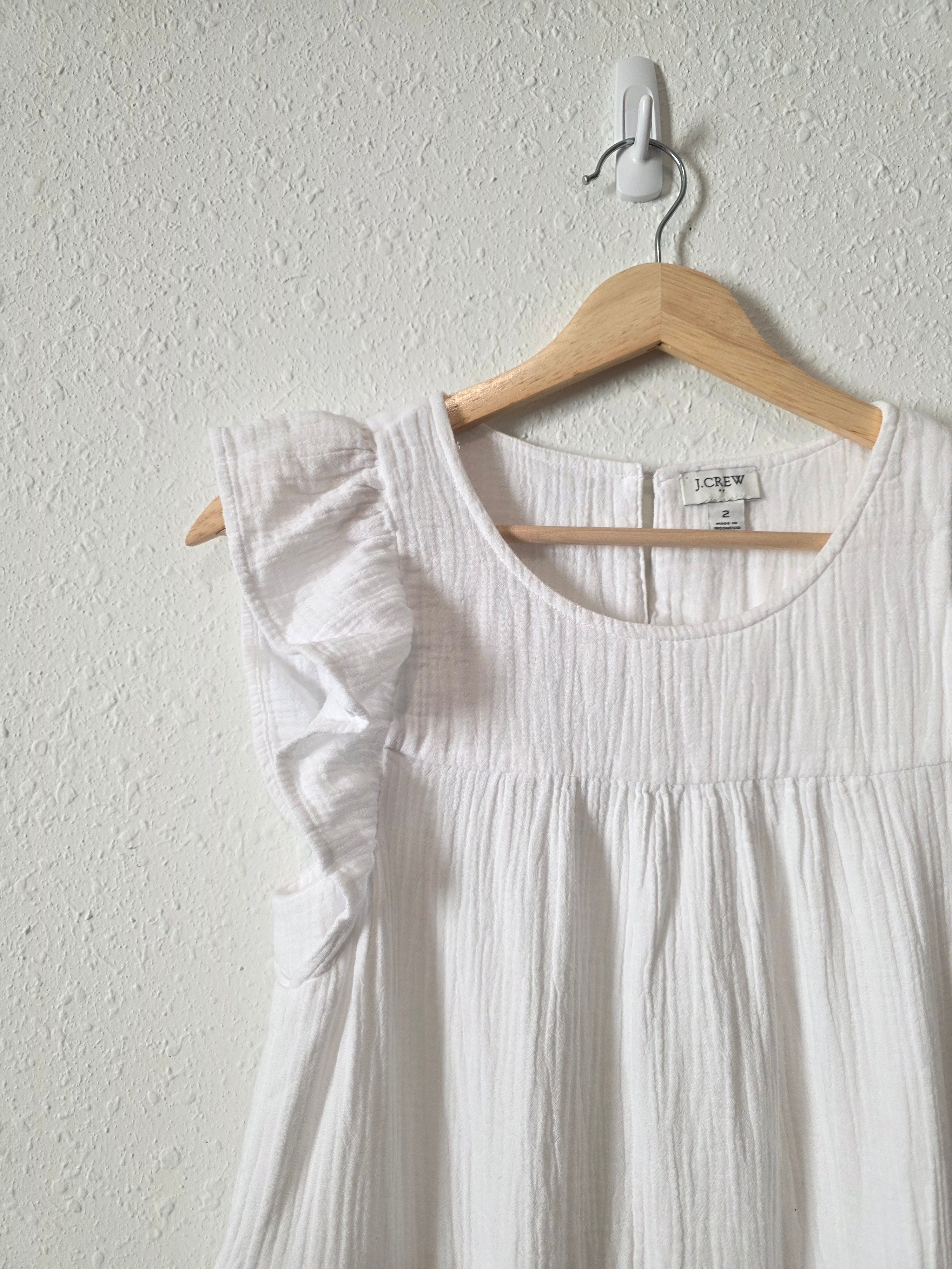 J.Crew White Cotton Gauze Dress (2)