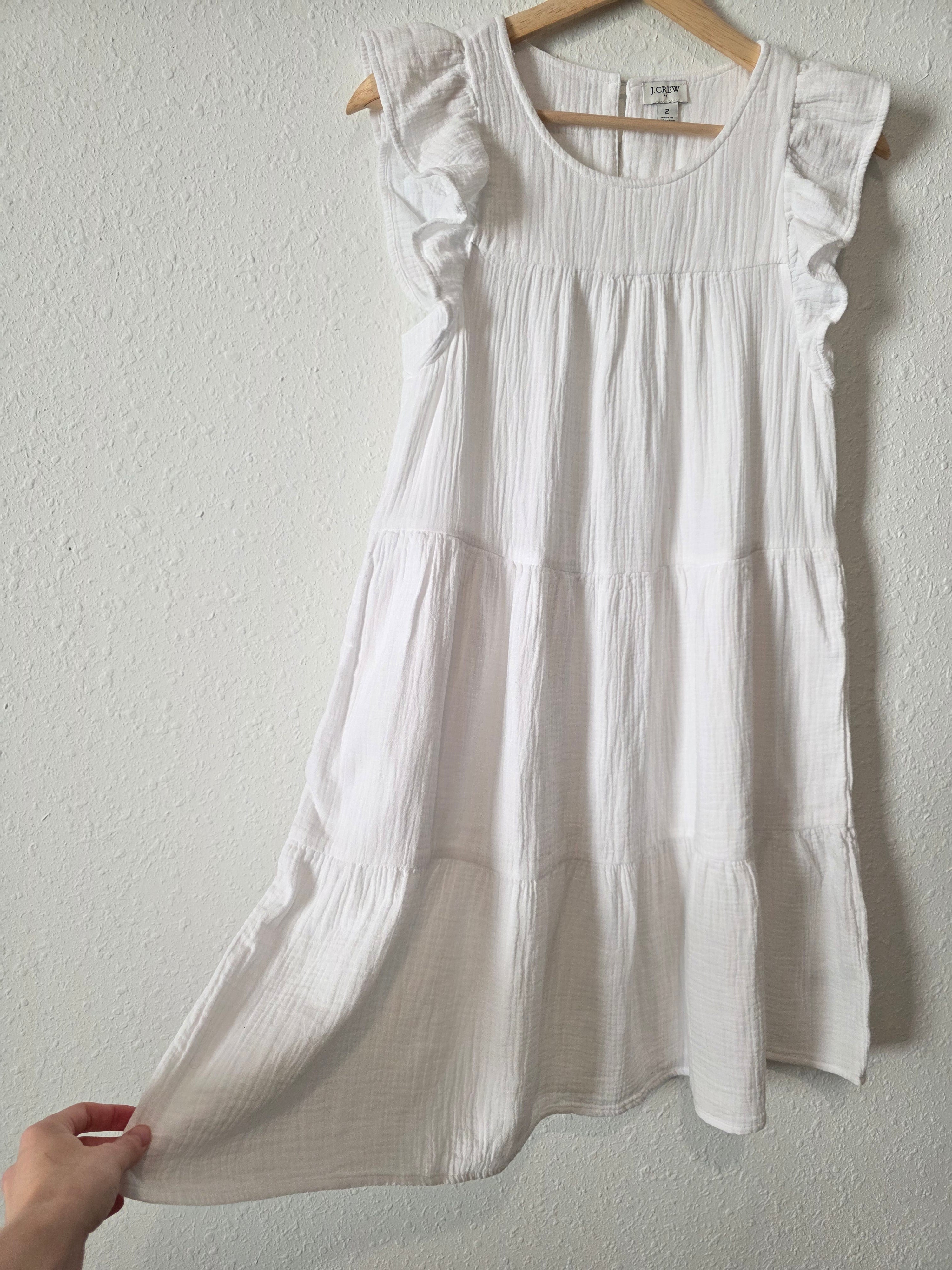J.Crew White Cotton Gauze Dress (2)