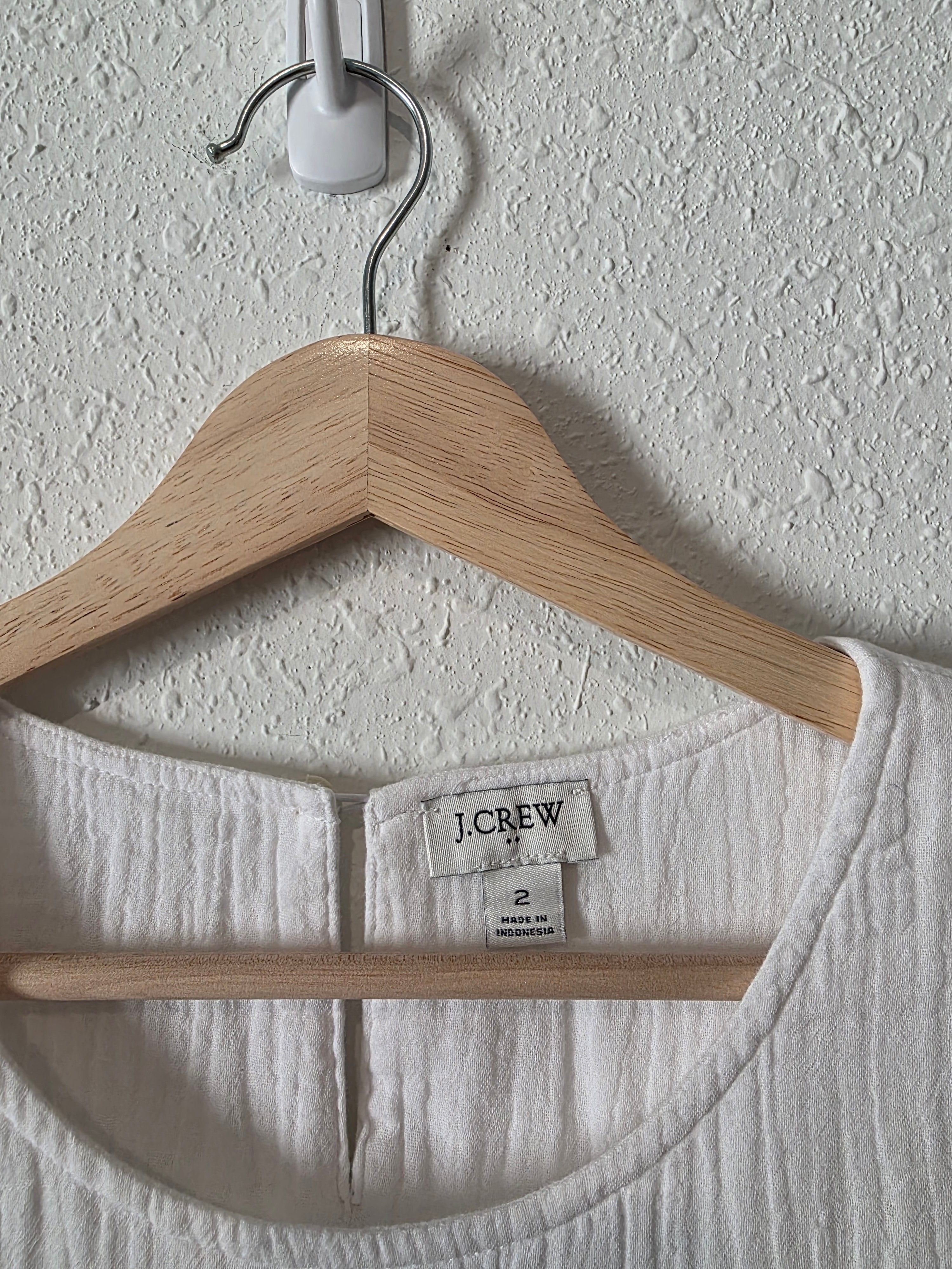 J.Crew White Cotton Gauze Dress (2)