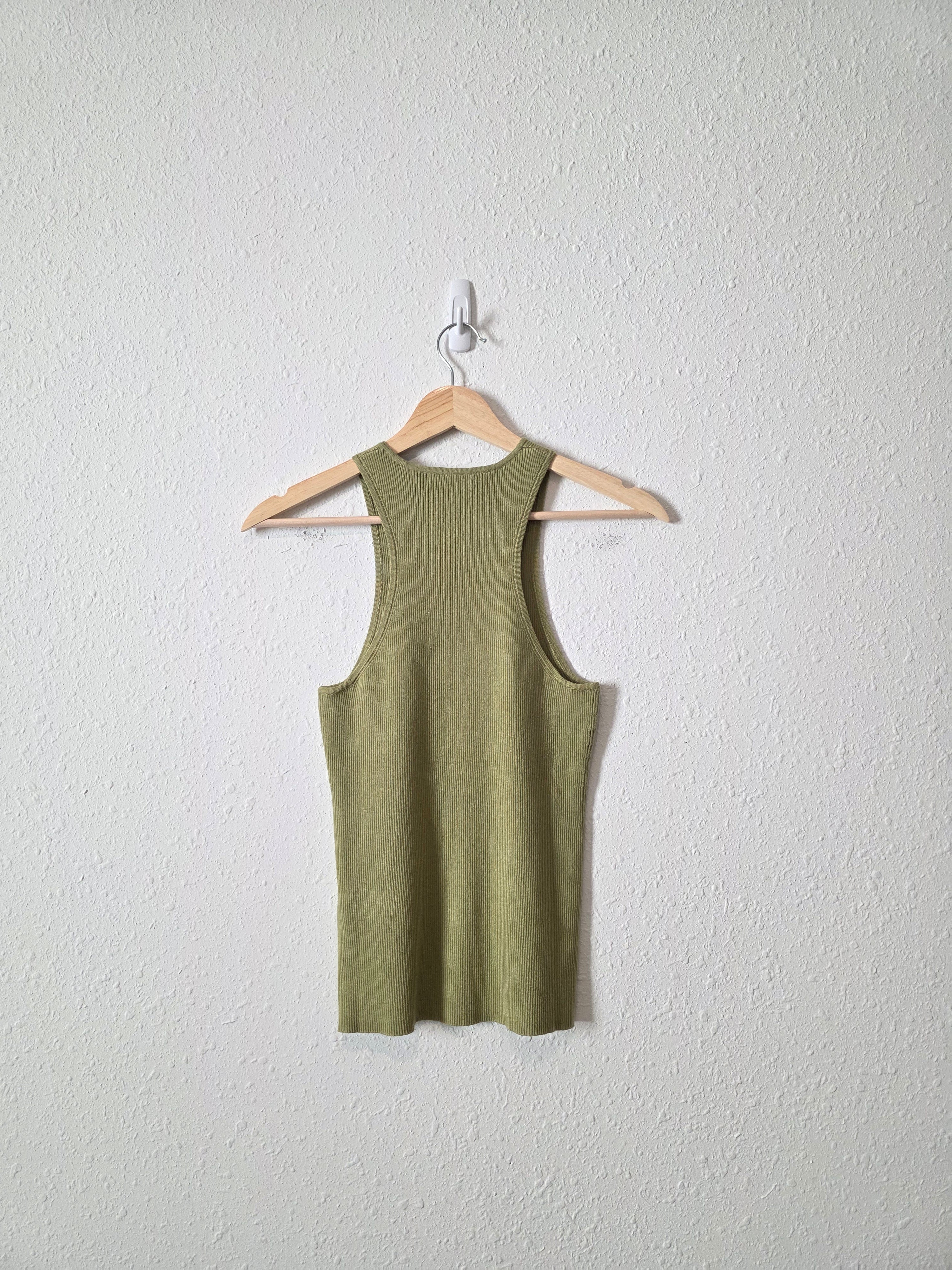 Madewell Green Ribbed Tank (S)