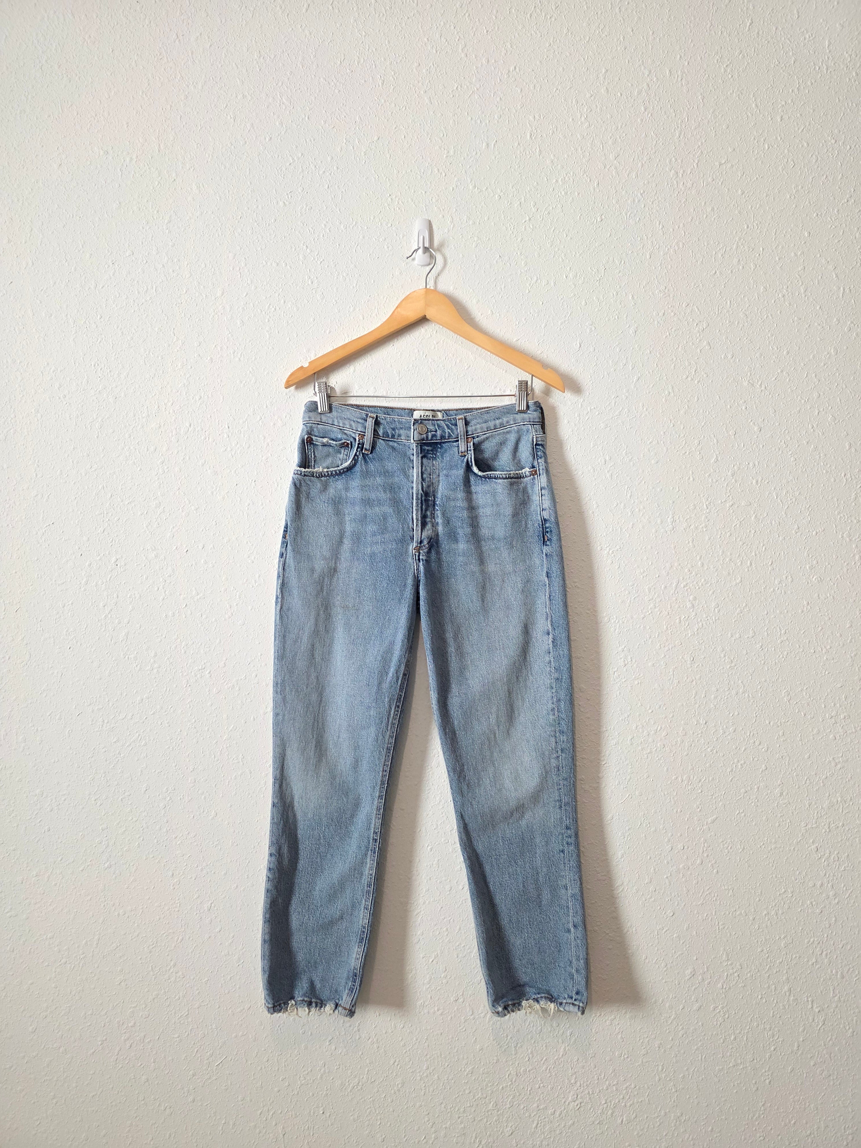 Agolde Light Wash Straight Jeans (28)