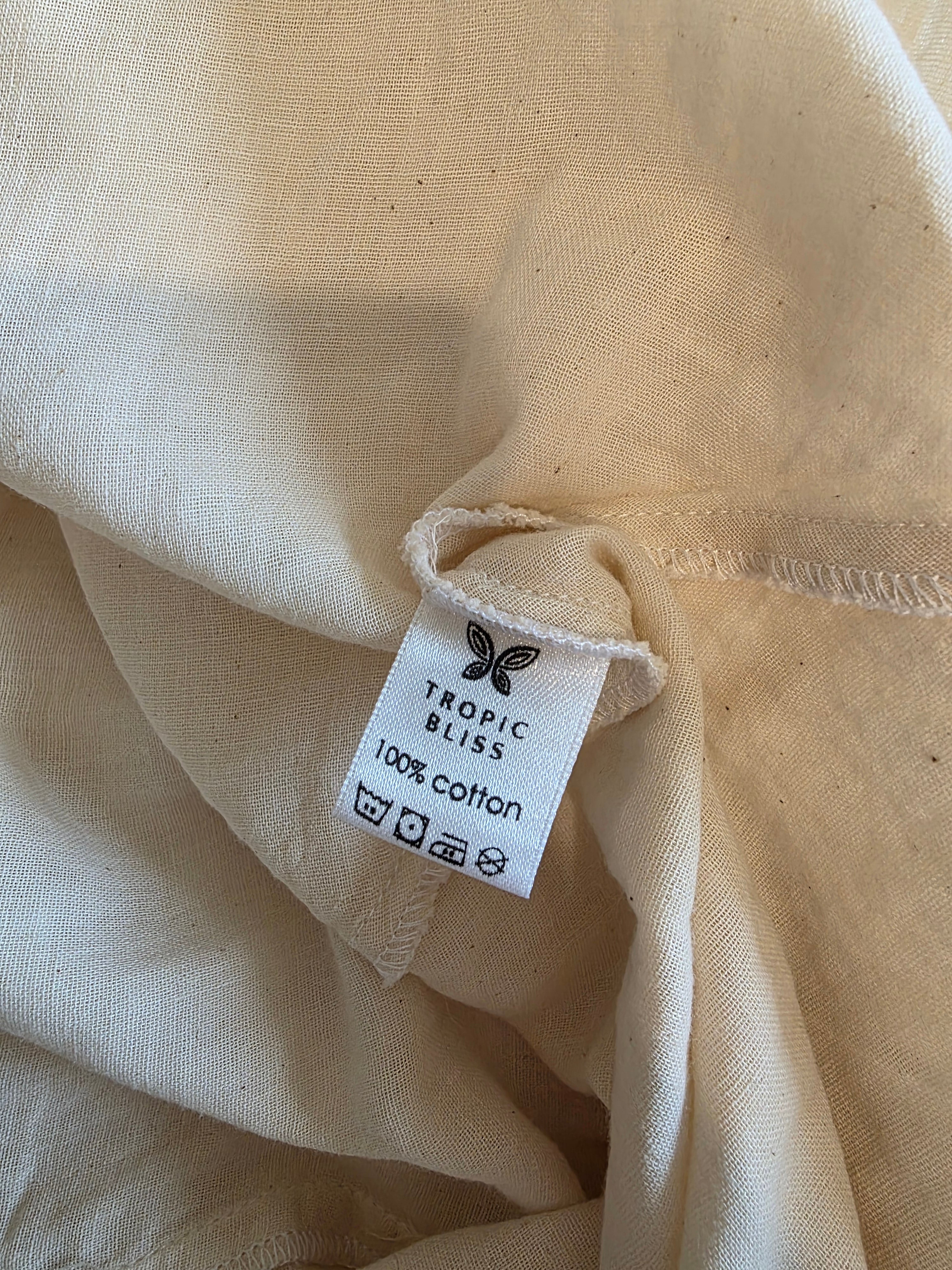 Cream Wide Leg Palazzo Pants (XL)