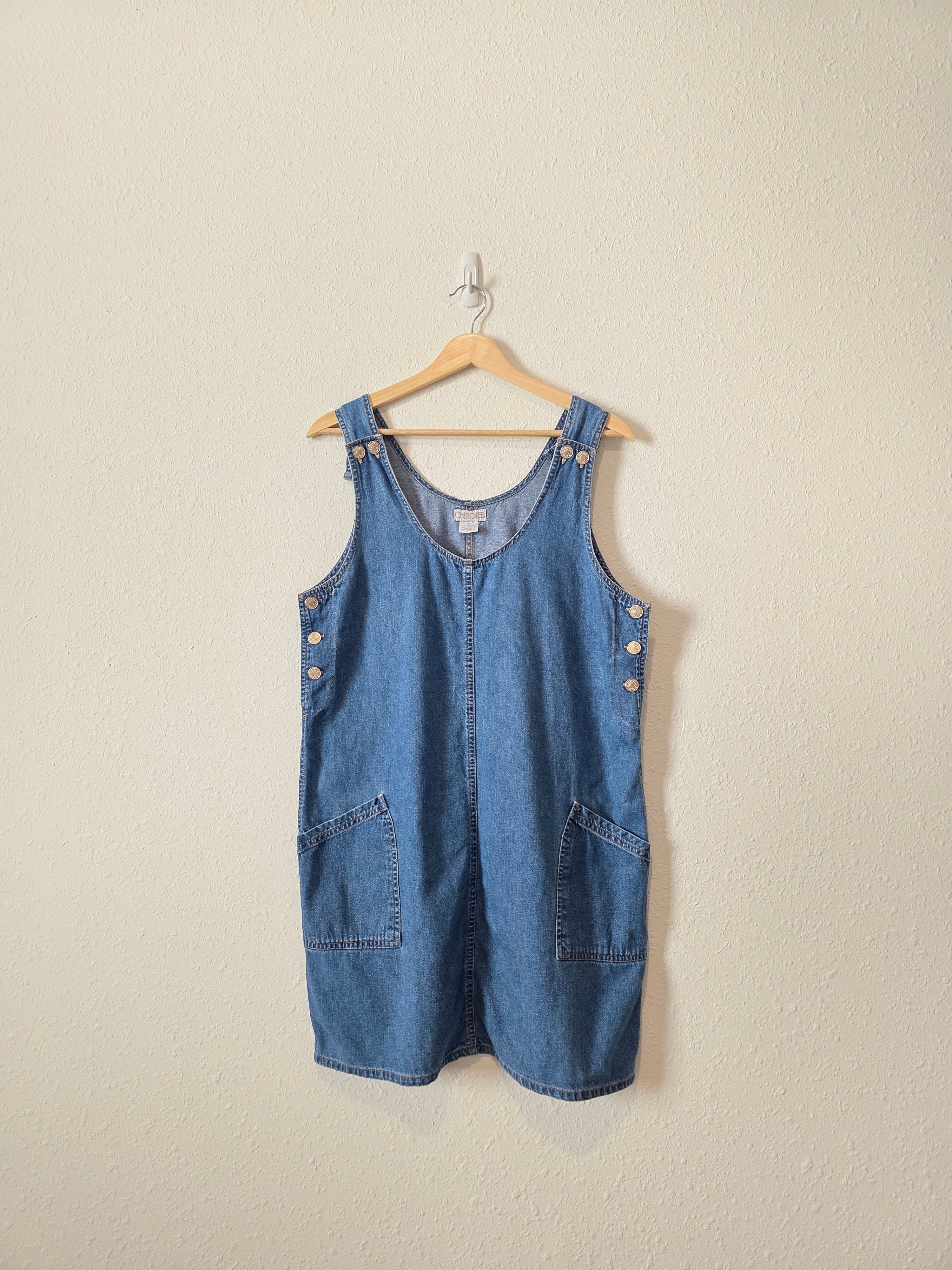 Vintage Cotton Denim Dress (M)