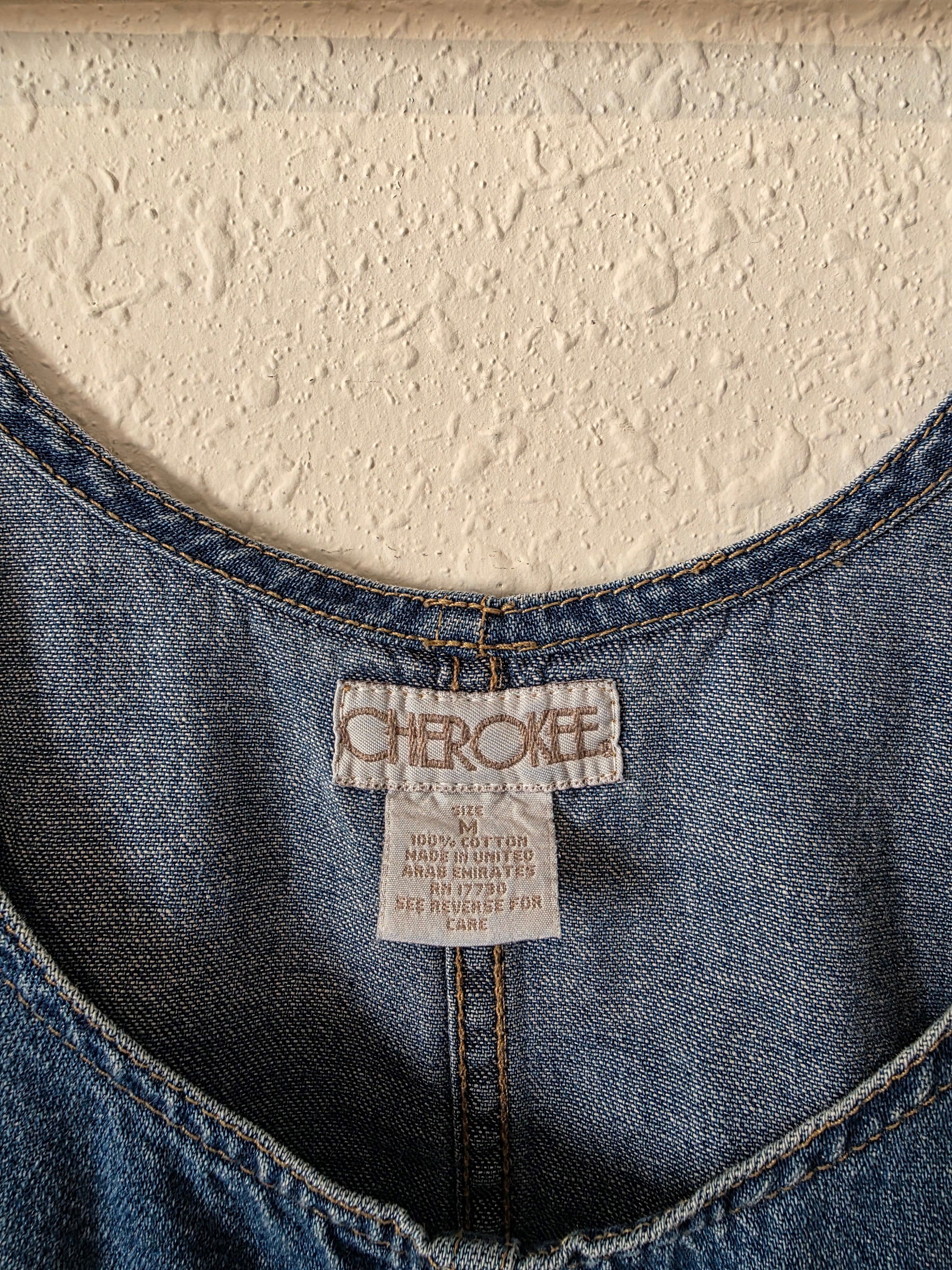 Vintage Cotton Denim Dress (M)