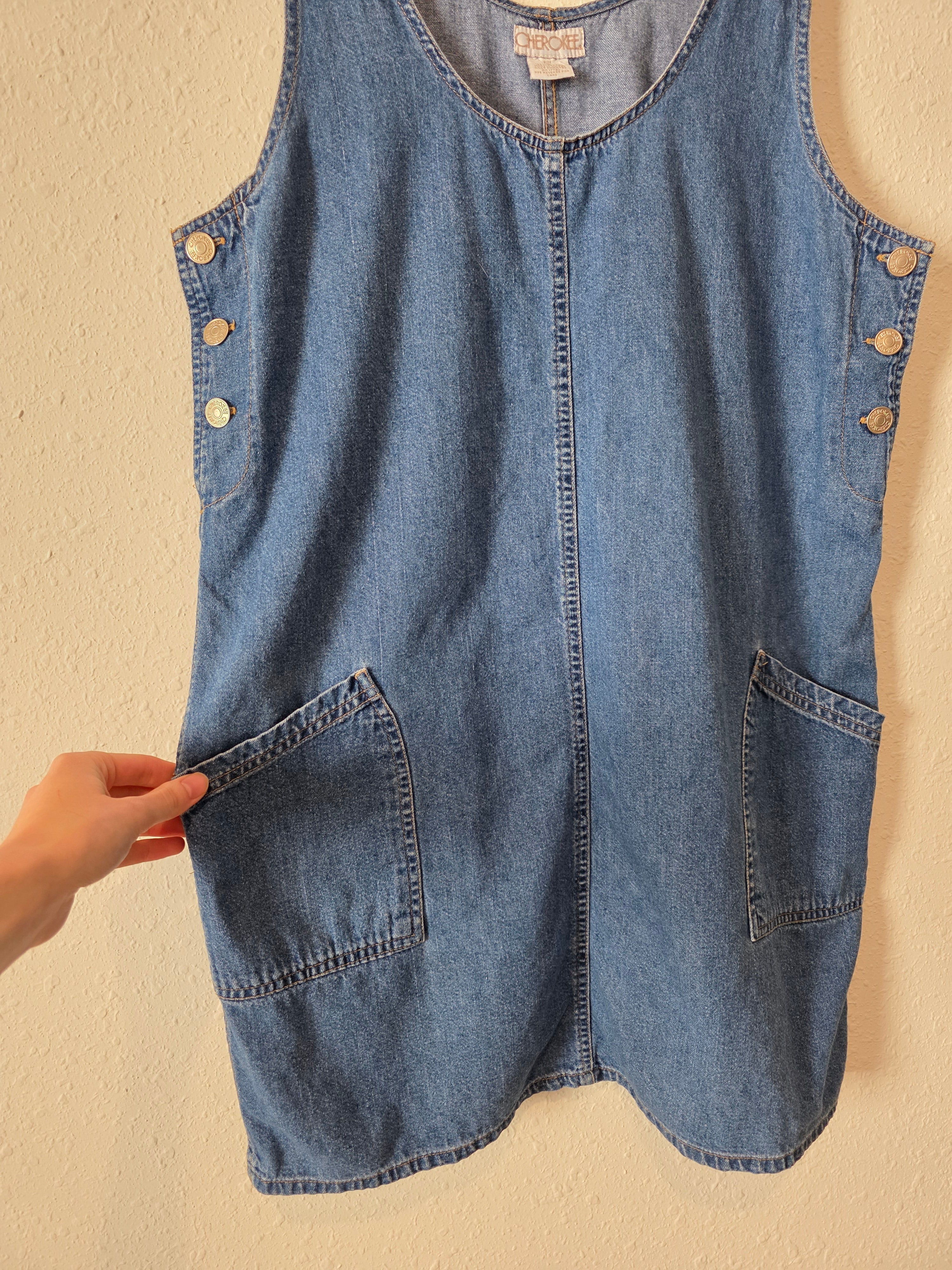 Vintage Cotton Denim Dress (M)