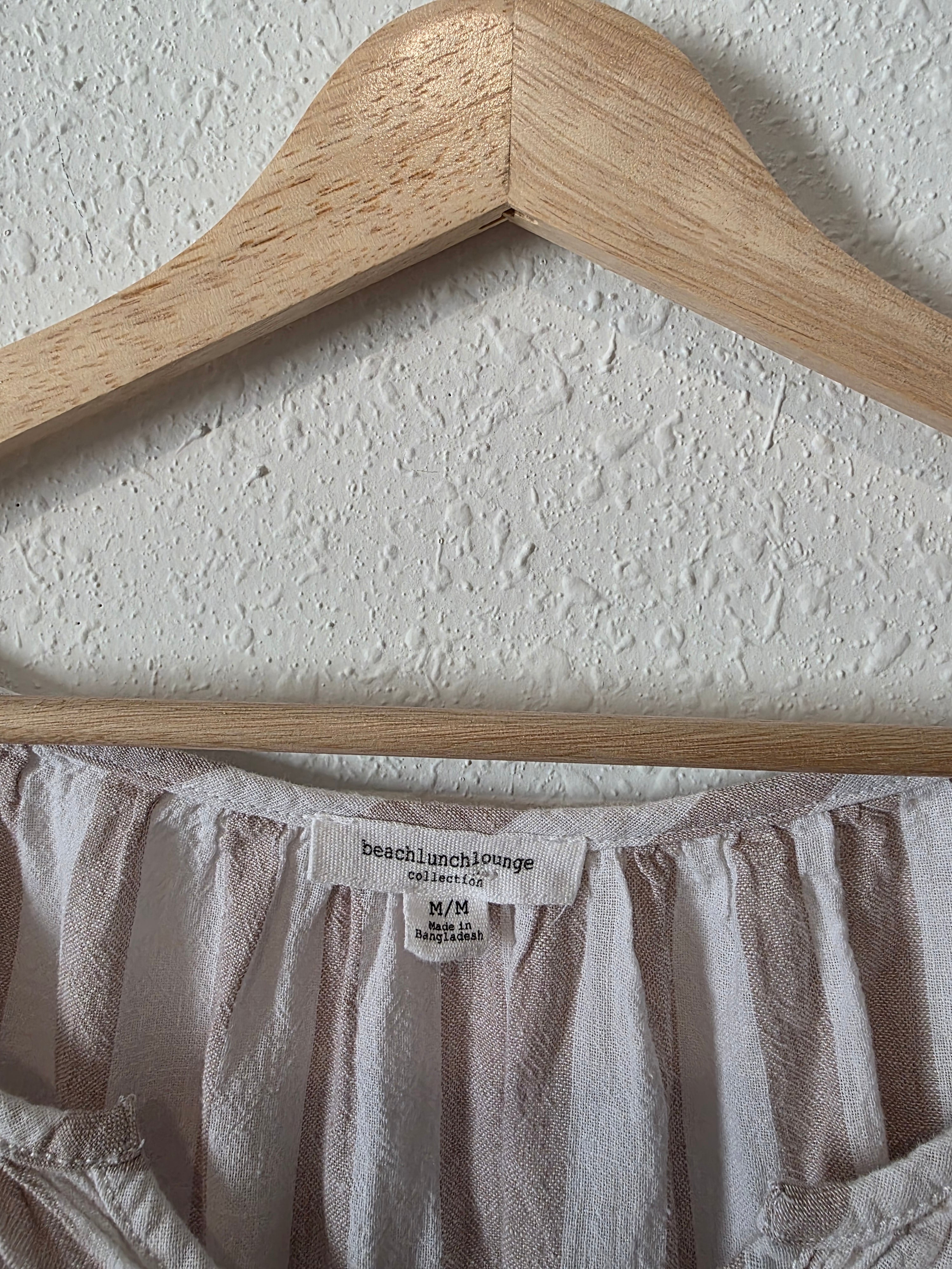 Striped Linen Cotton Blouse (M)