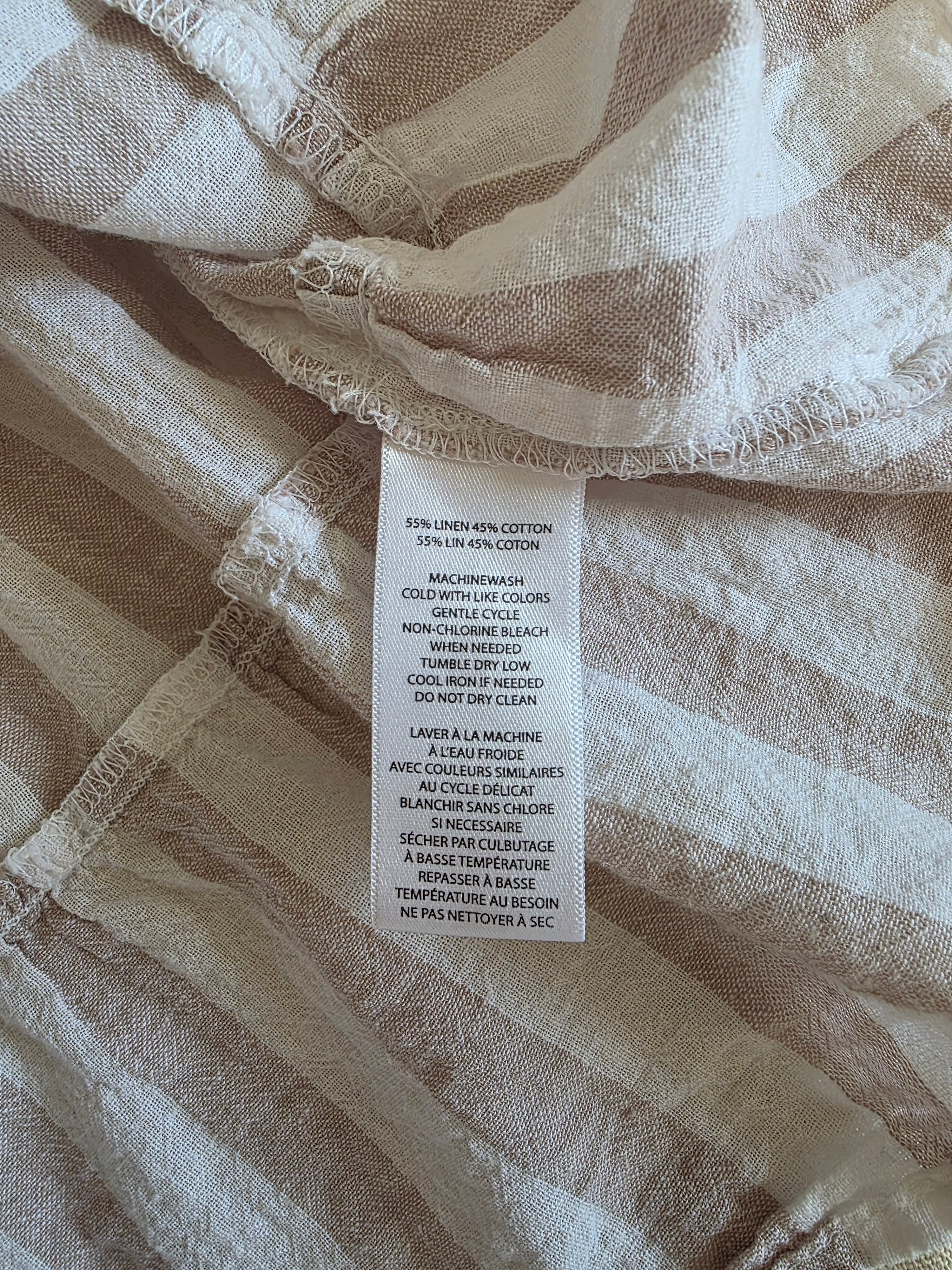 Striped Linen Cotton Blouse (M)