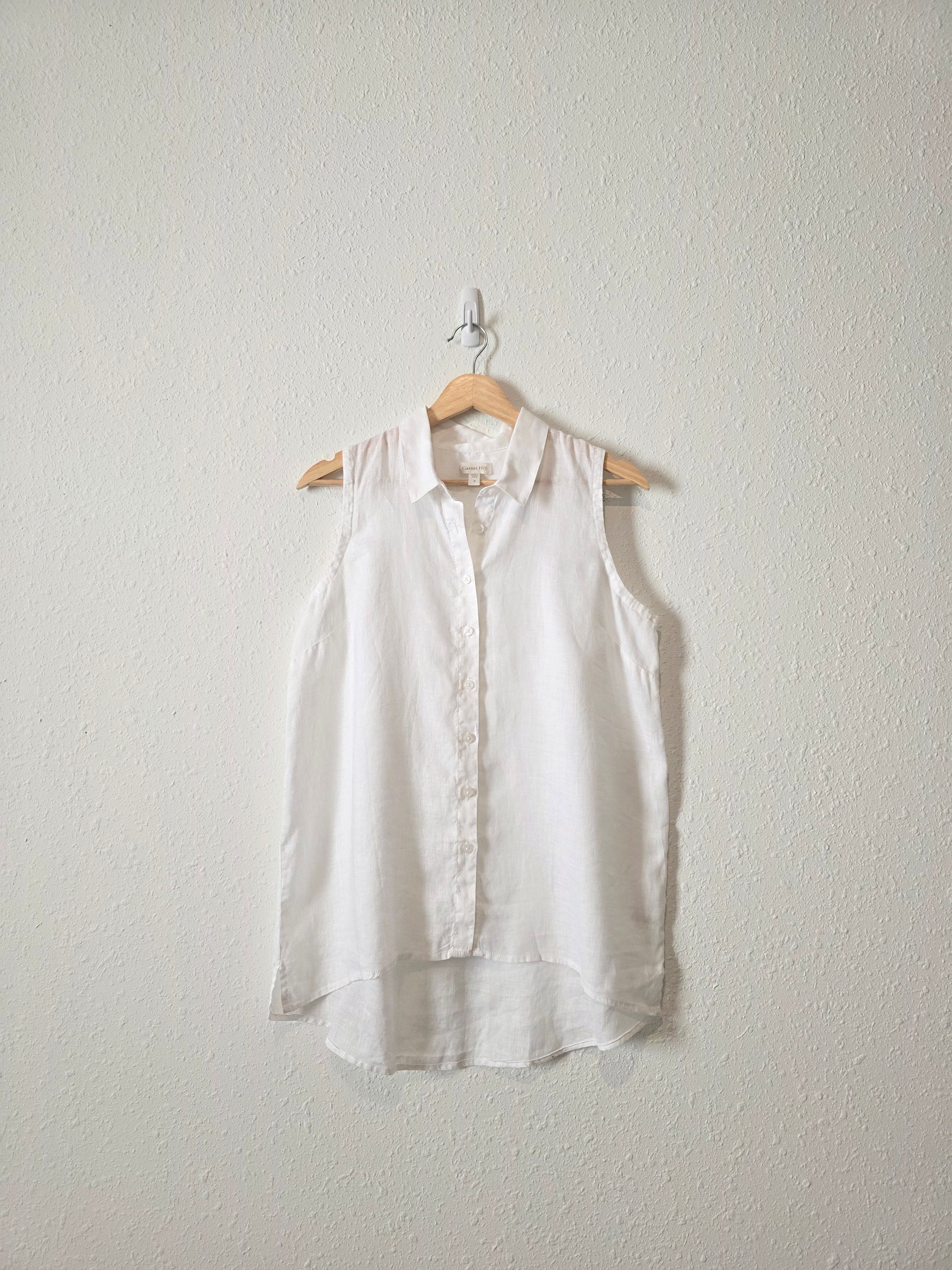Garnet Hill Linen Button Up Tank (6)