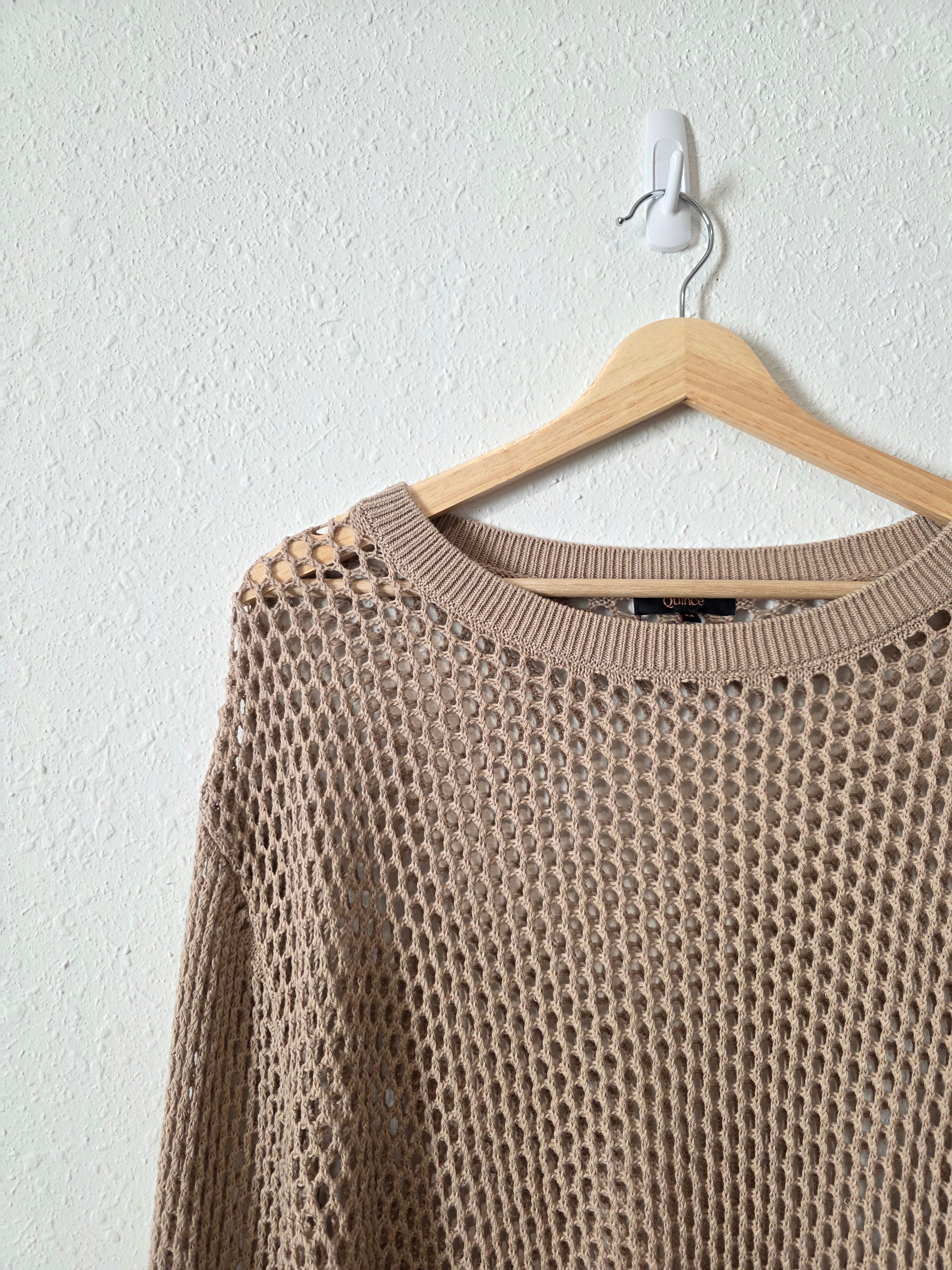Quince Open Knit Coverup Crew (M)