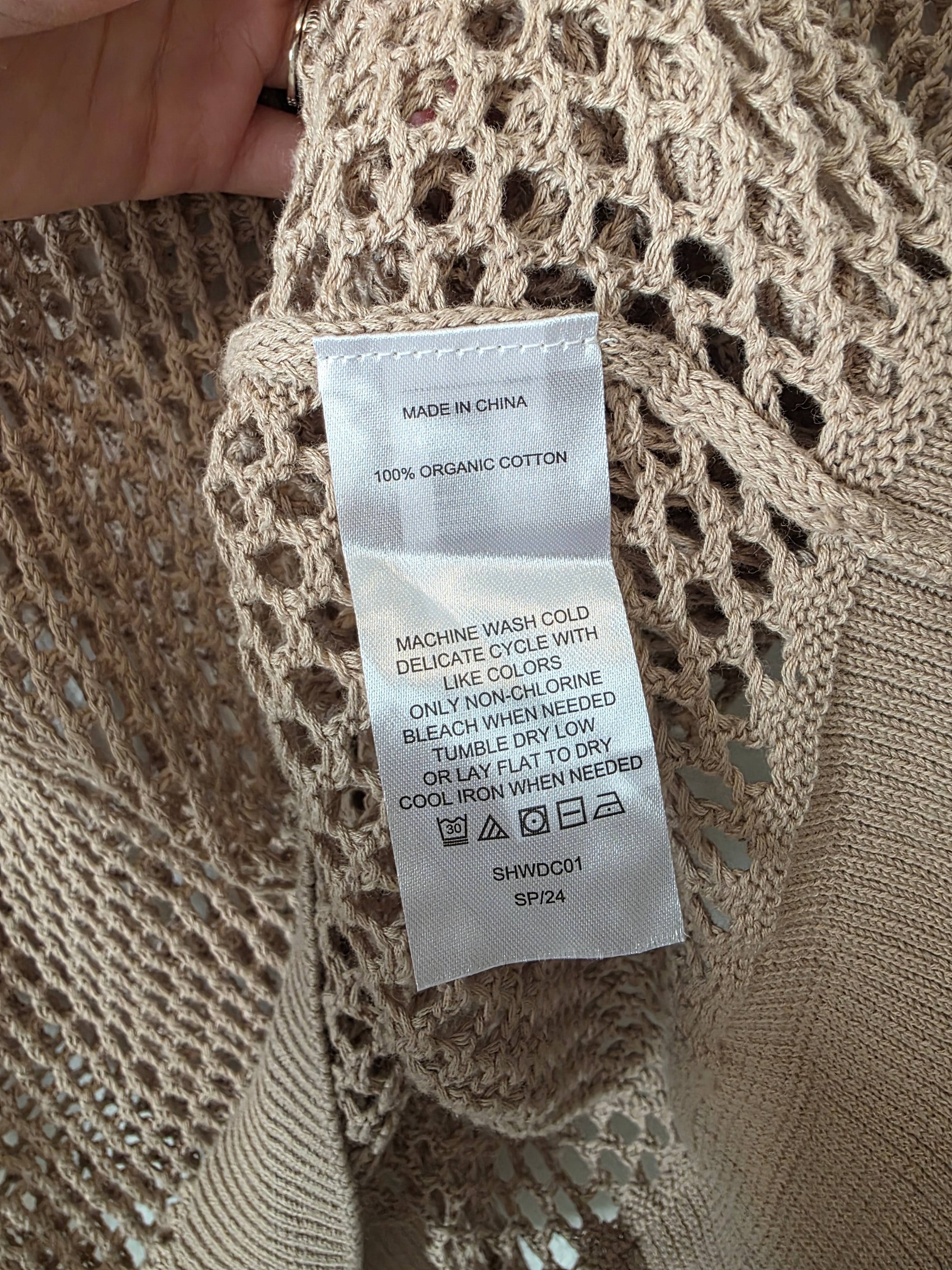 Quince Open Knit Coverup Crew (M)