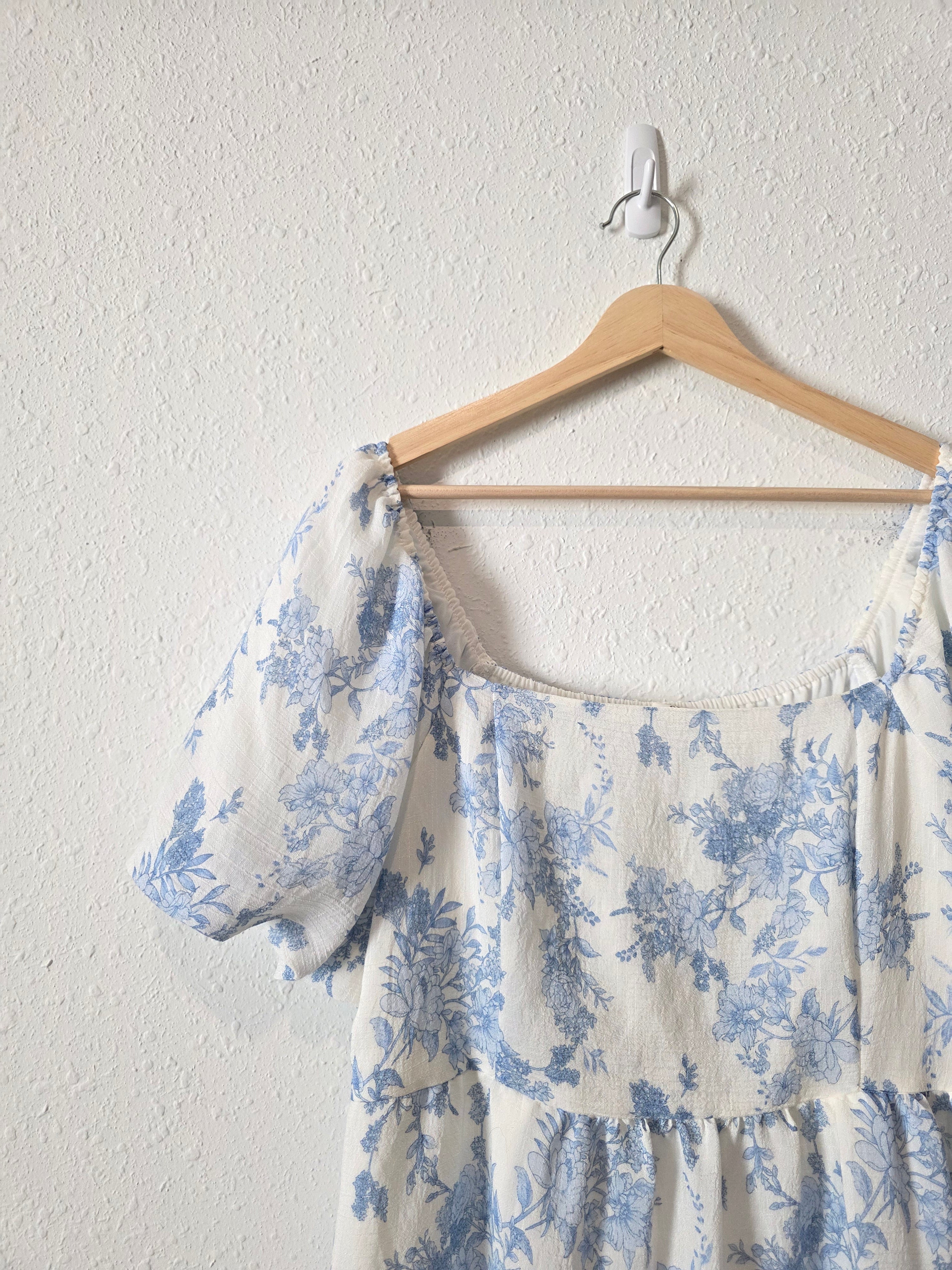 Blu Pepper Floral Puff Sleeve Dress (XL)