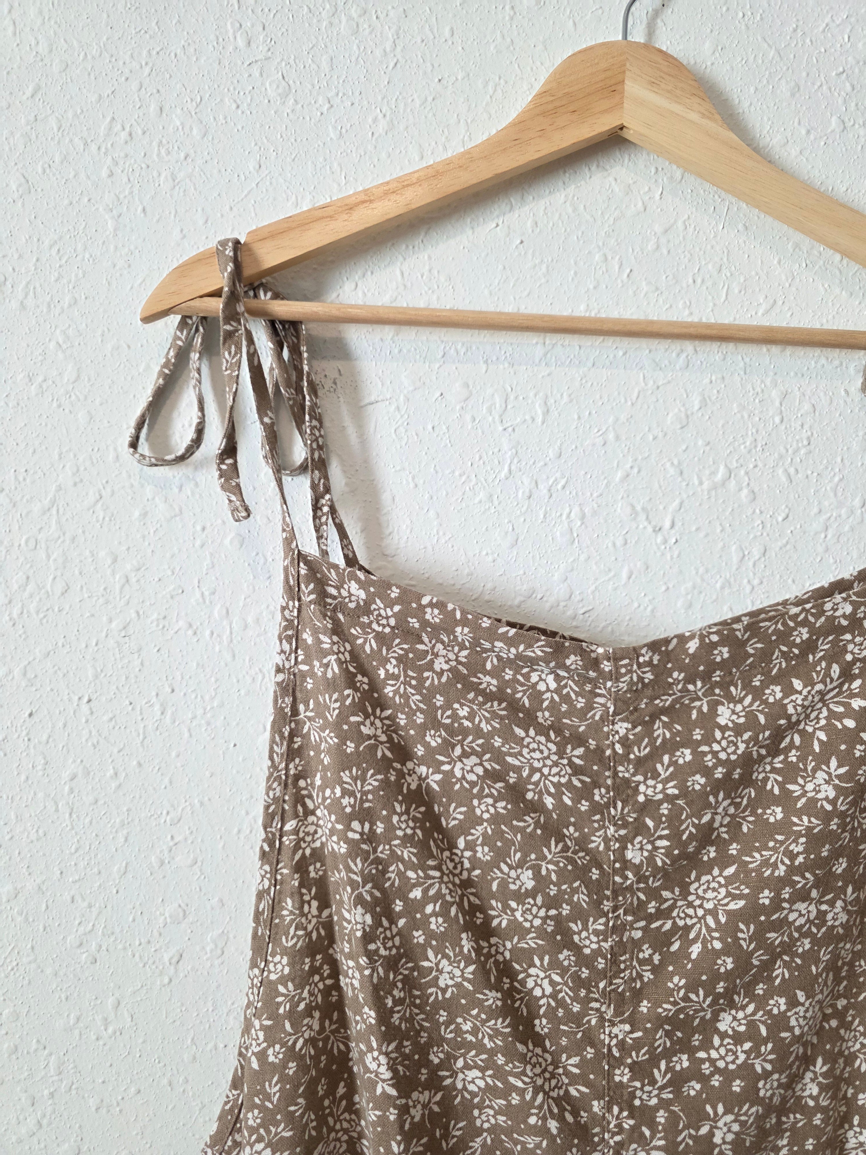 Linen Blend Floral Romper (1X)