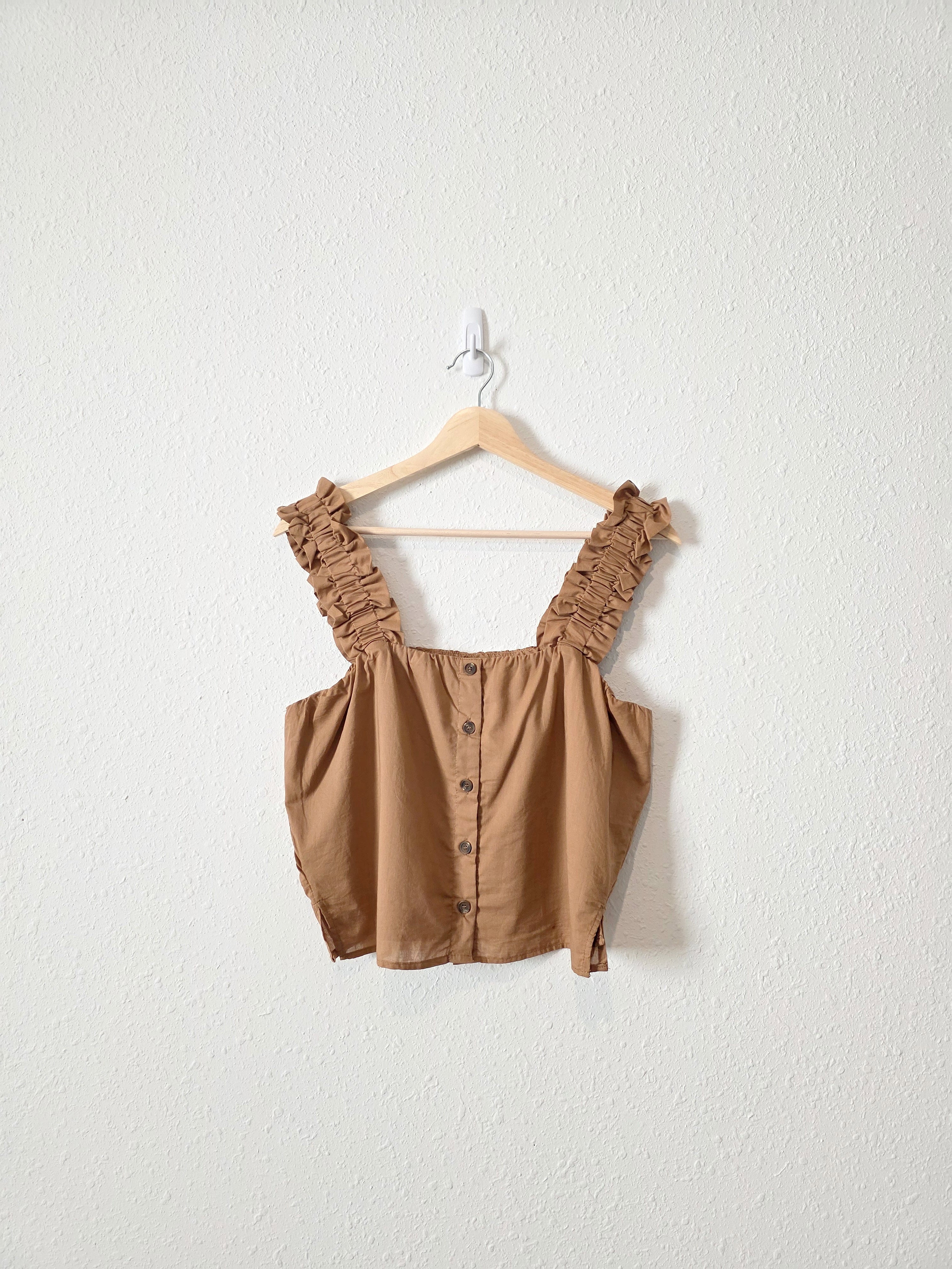 Hyfve Brown Cotton Tank (S)