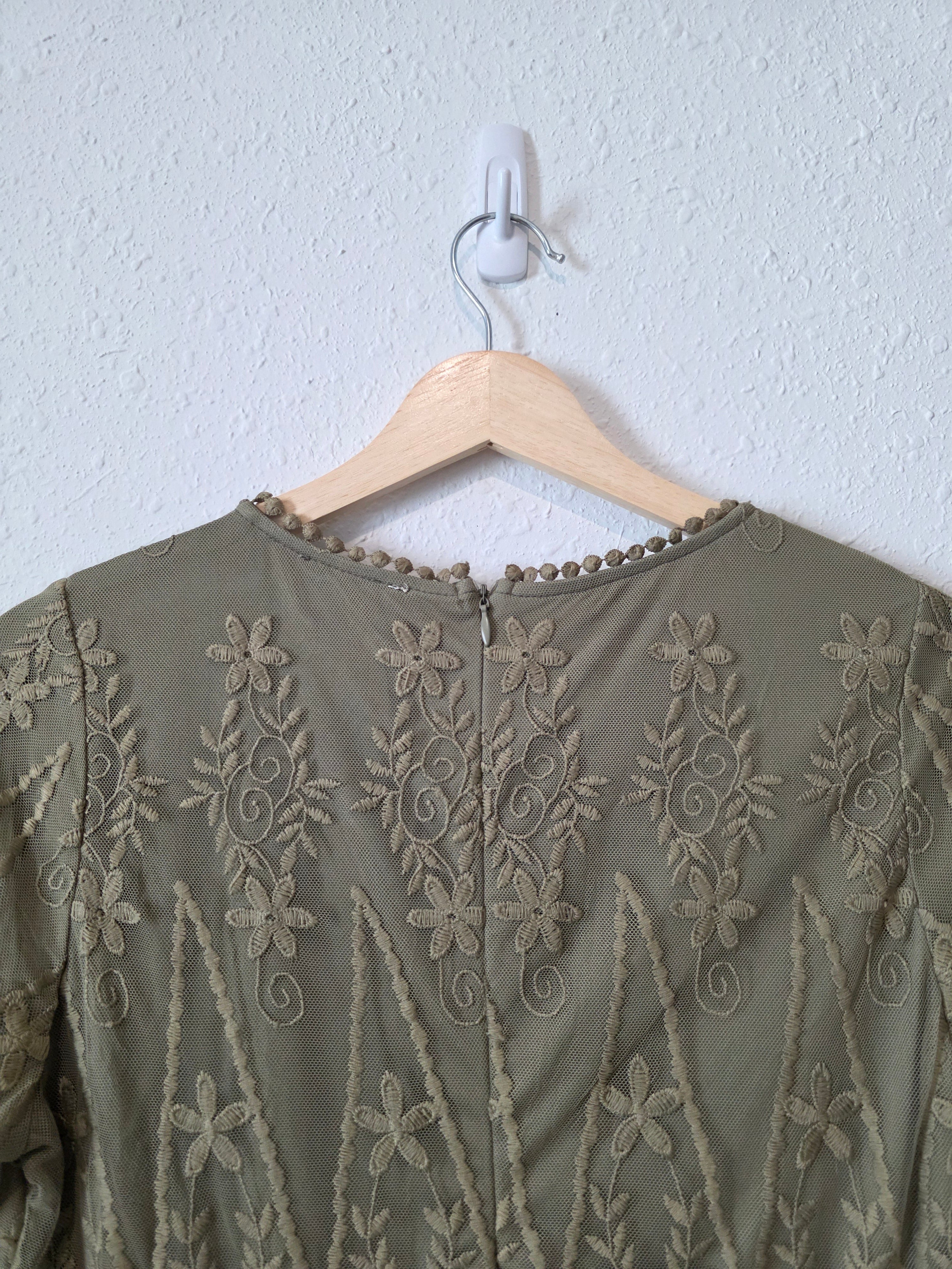 Roolee Green Floral Midi Dress (S)