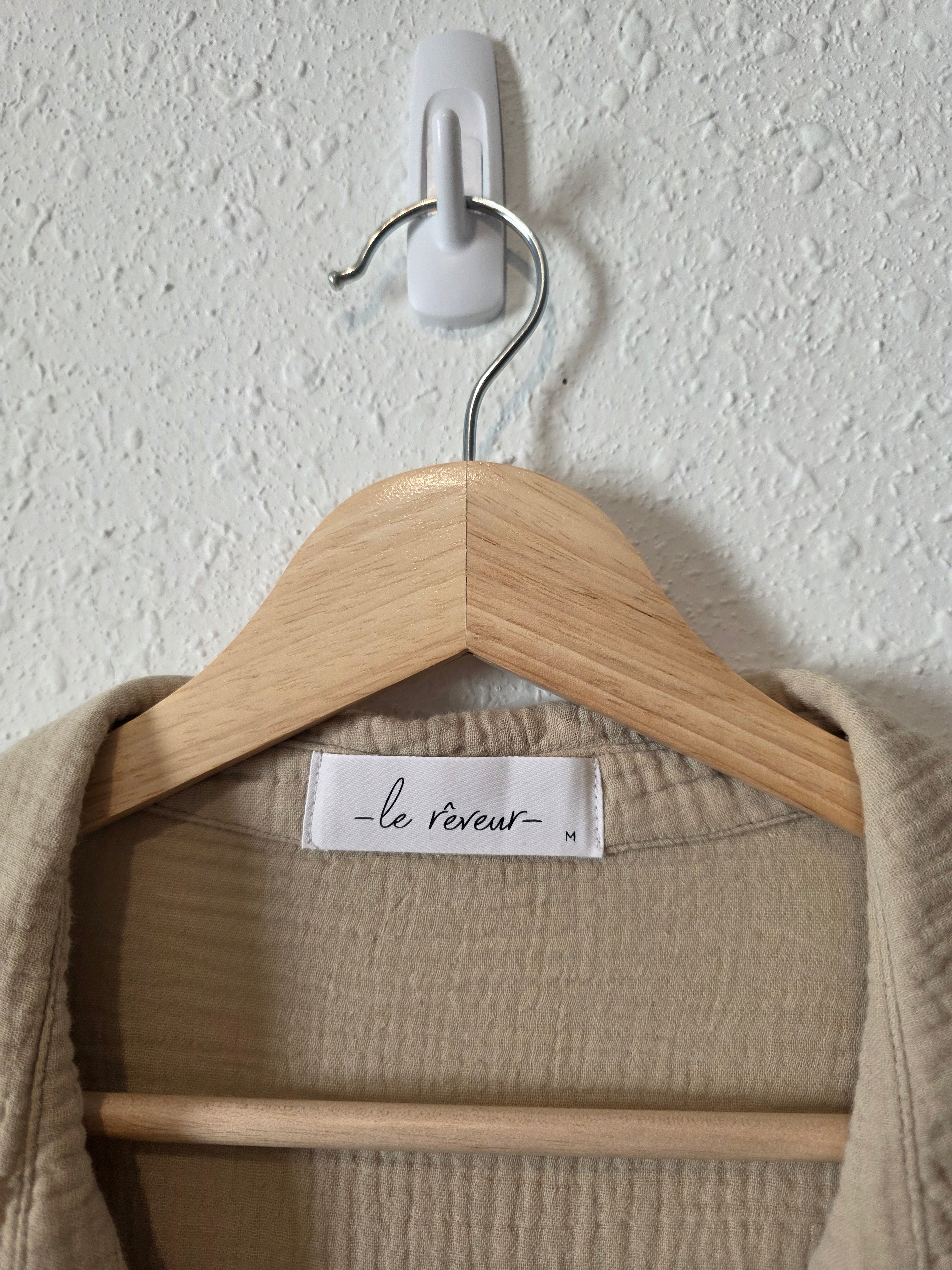 Oversized Cotton Gauze Button Up (M)