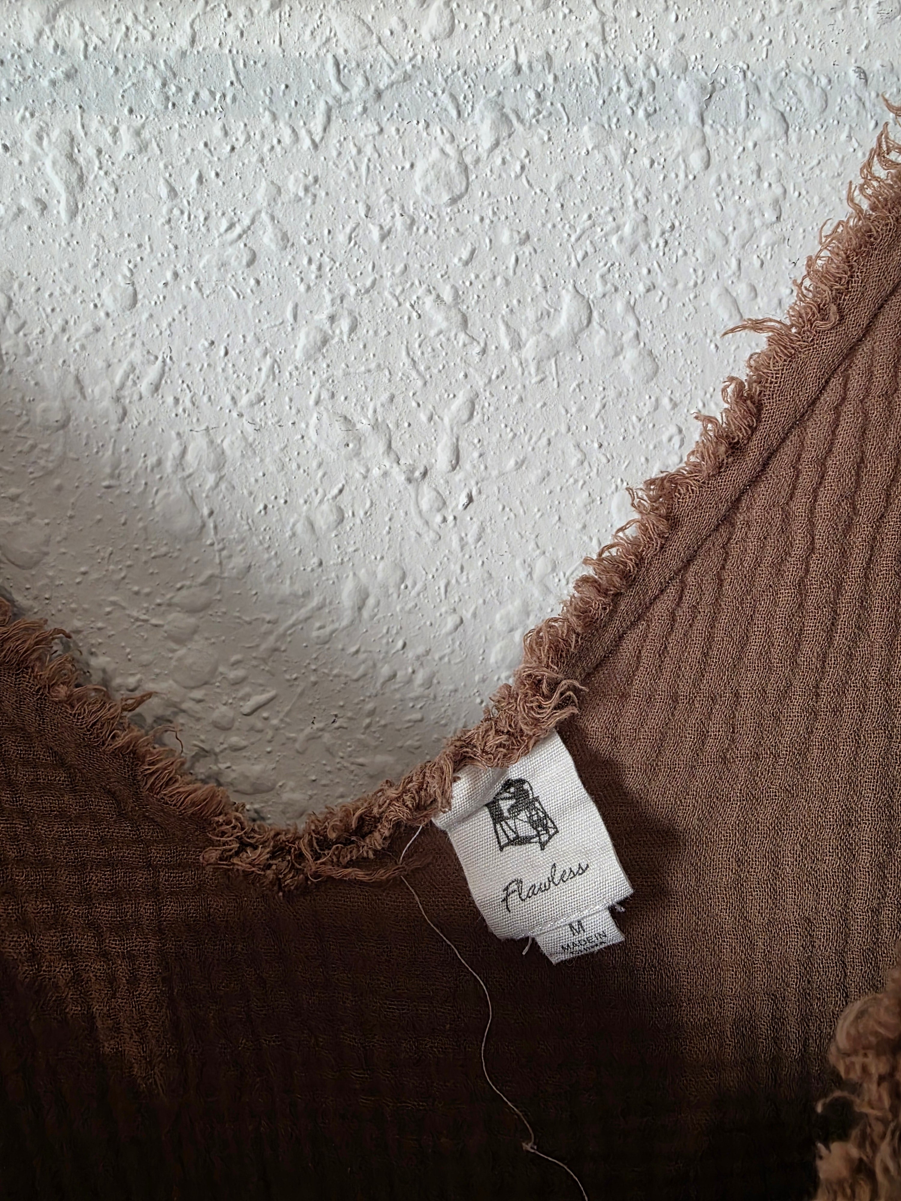 Brown Cotton Gauze Jumpsuit (M)