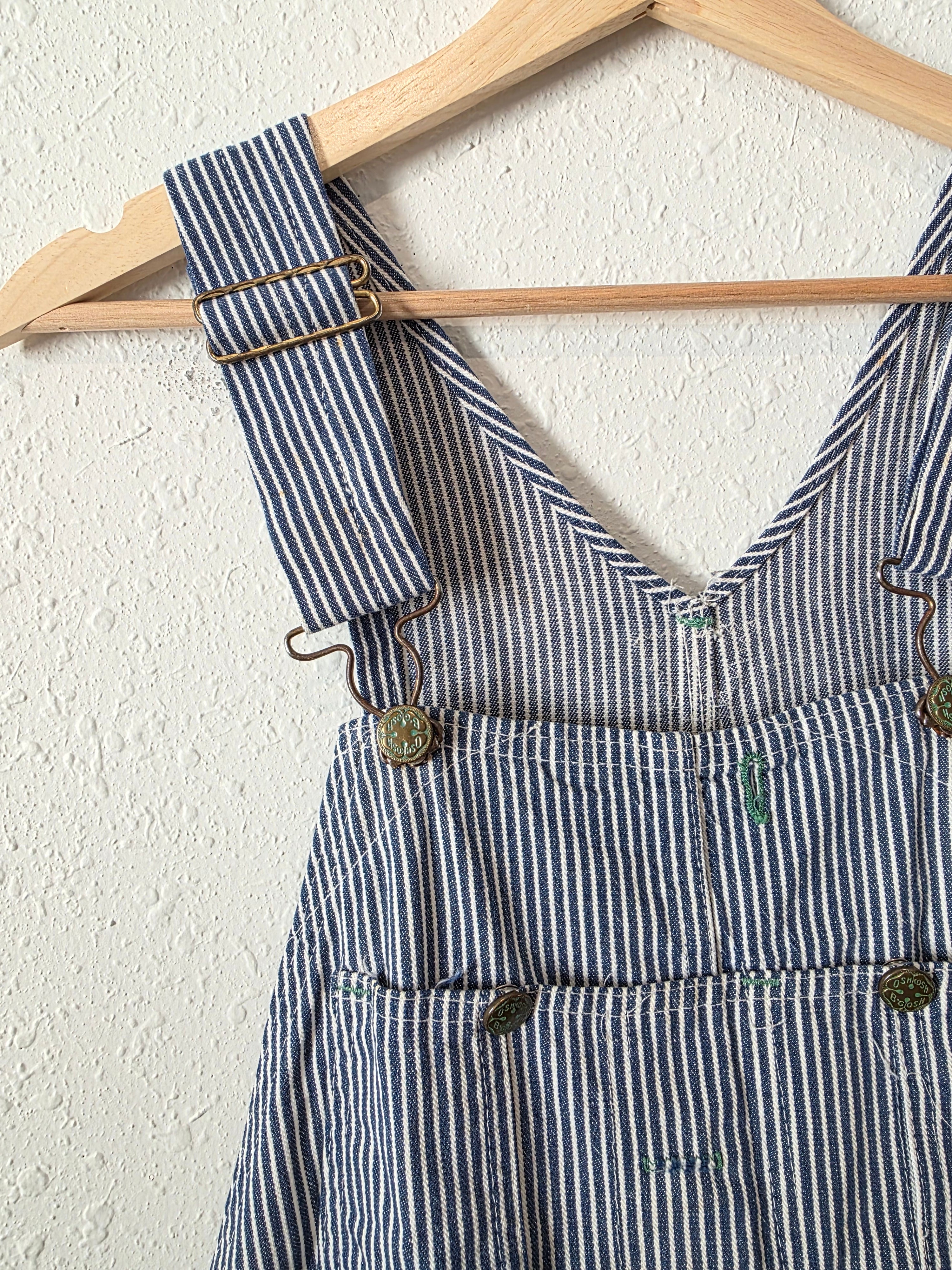 Vintage Oshkosh Striped Overalls (M)