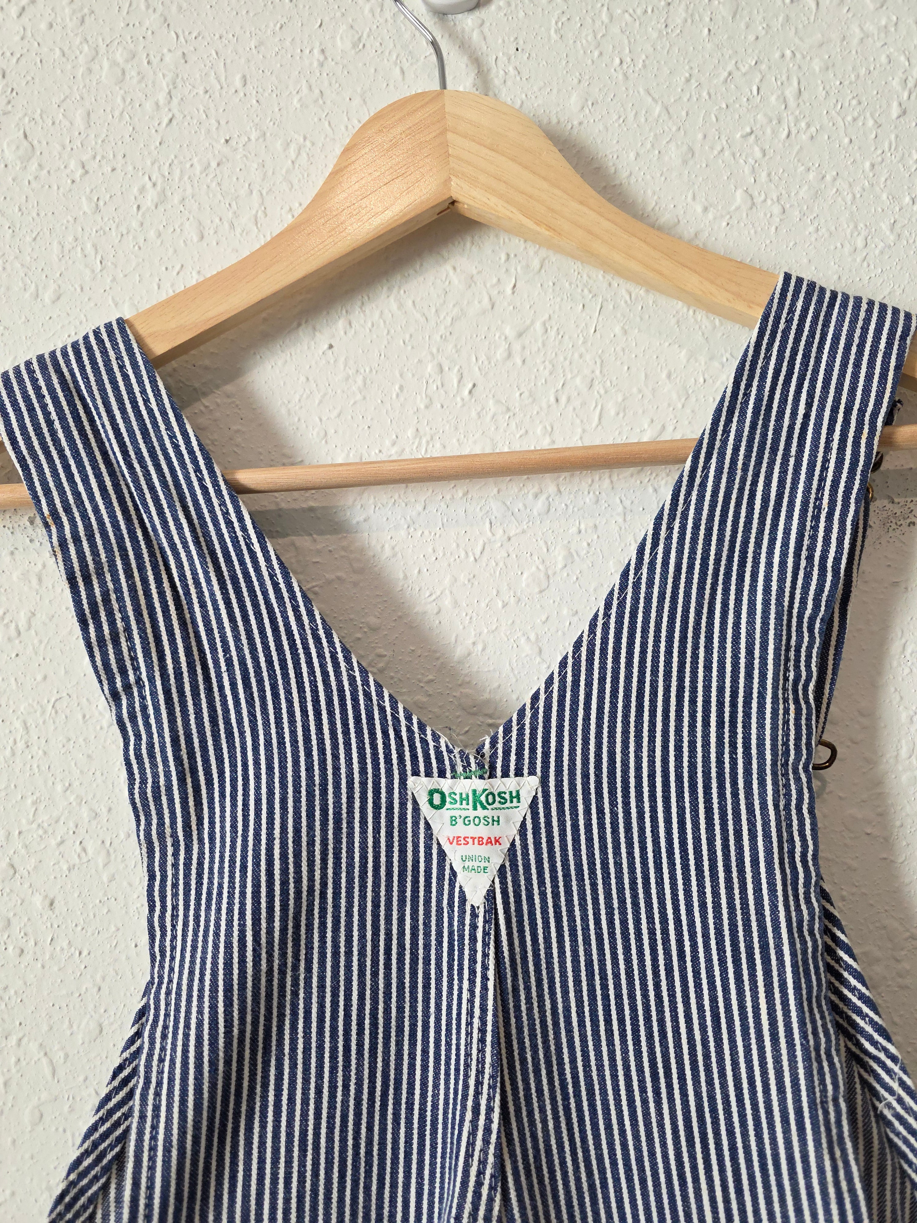 Vintage Oshkosh Striped Overalls (M)