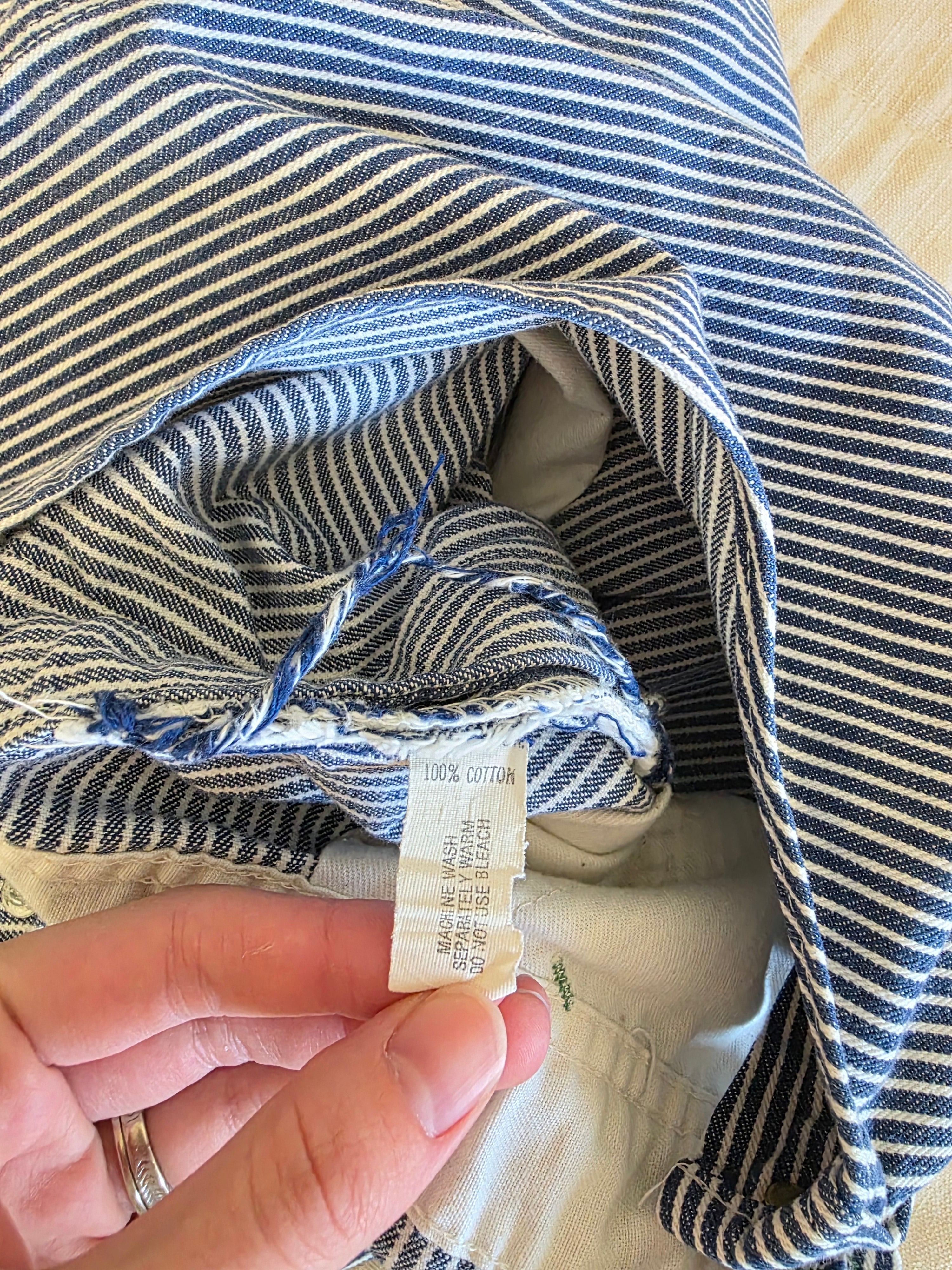 Vintage Oshkosh Striped Overalls (M)