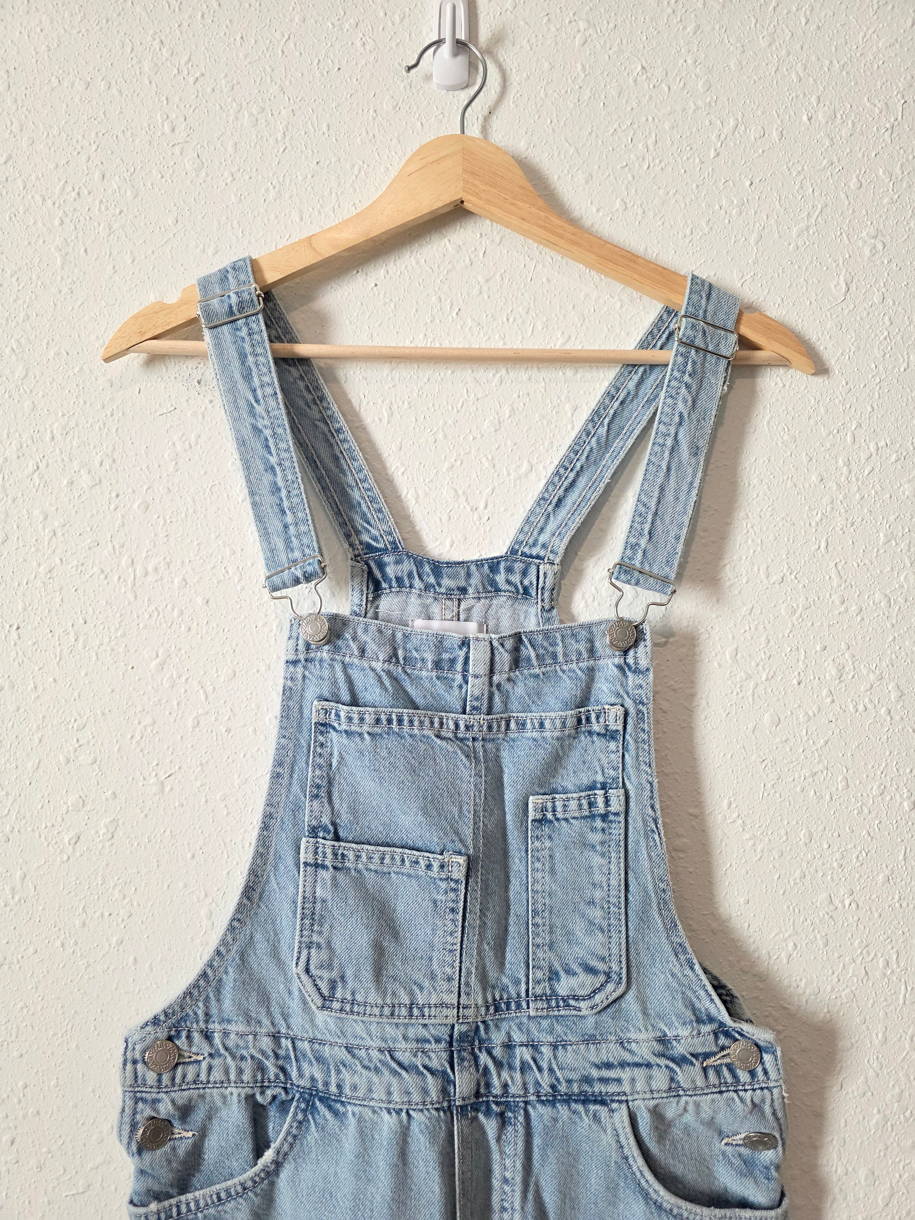 Zara Light Wash Denim Overalls (S)