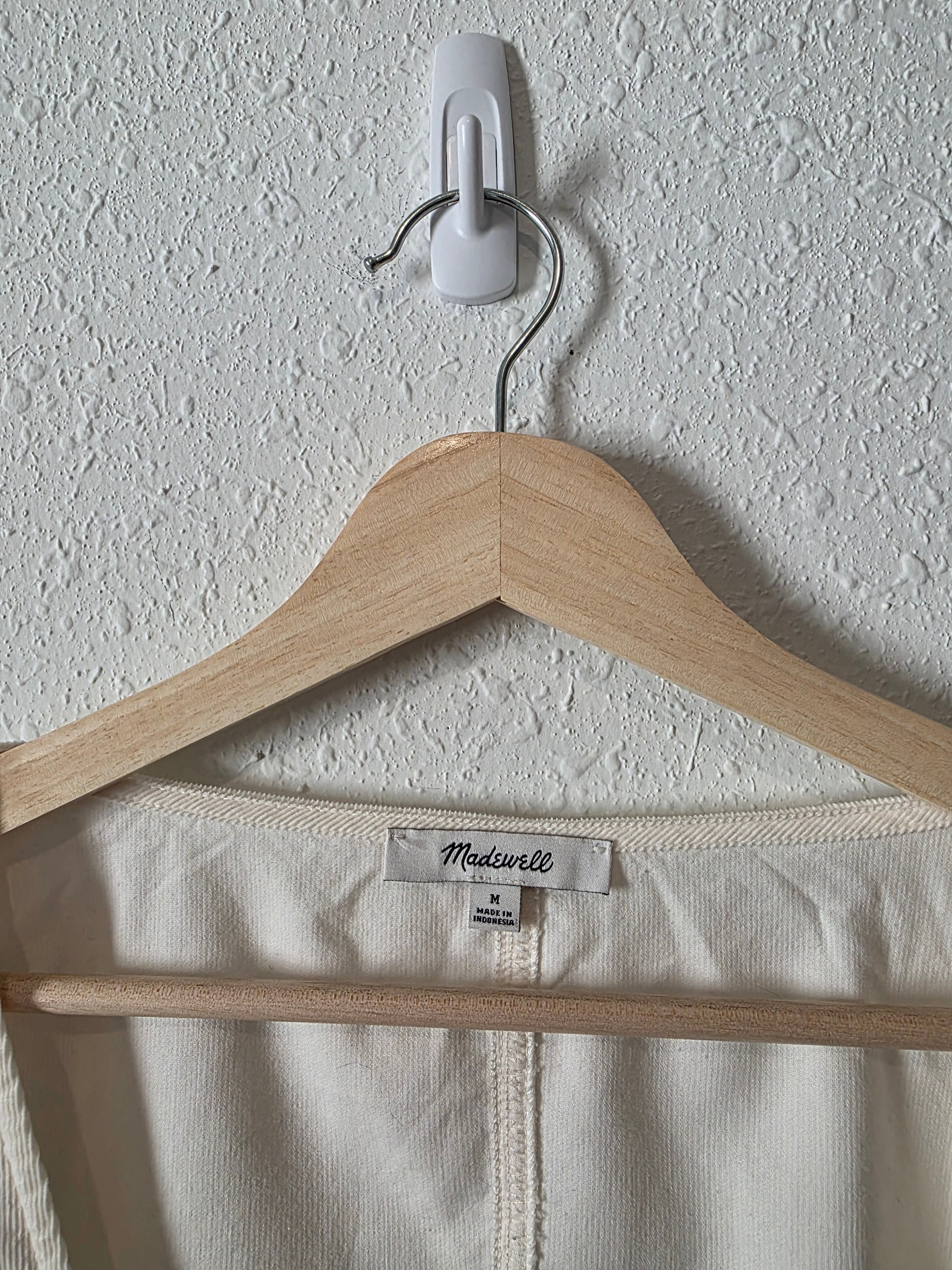 Madewell Cord Puff Sleeve Top (M)