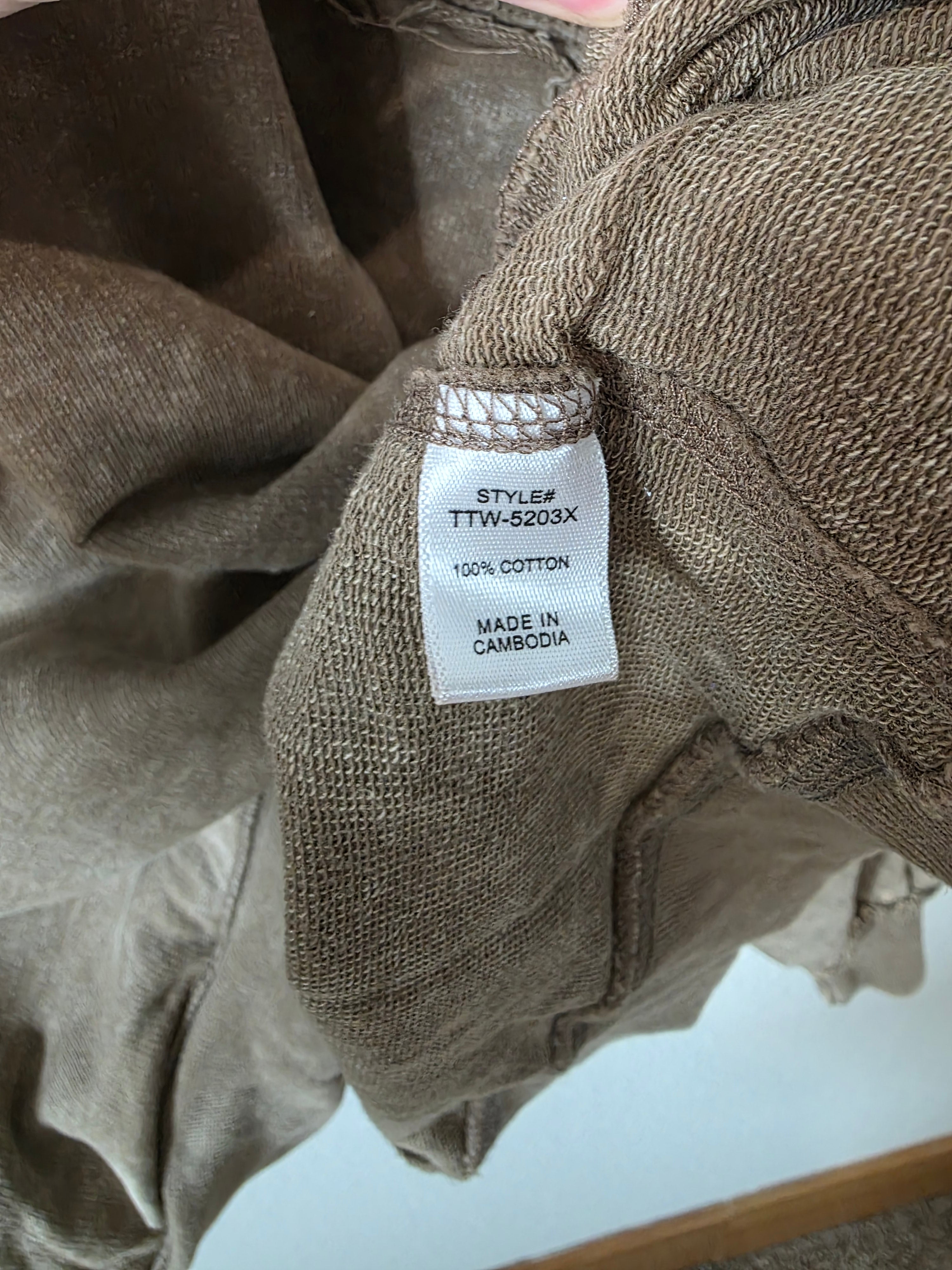 Zenana Brown Crew Sweatshirt (3X)