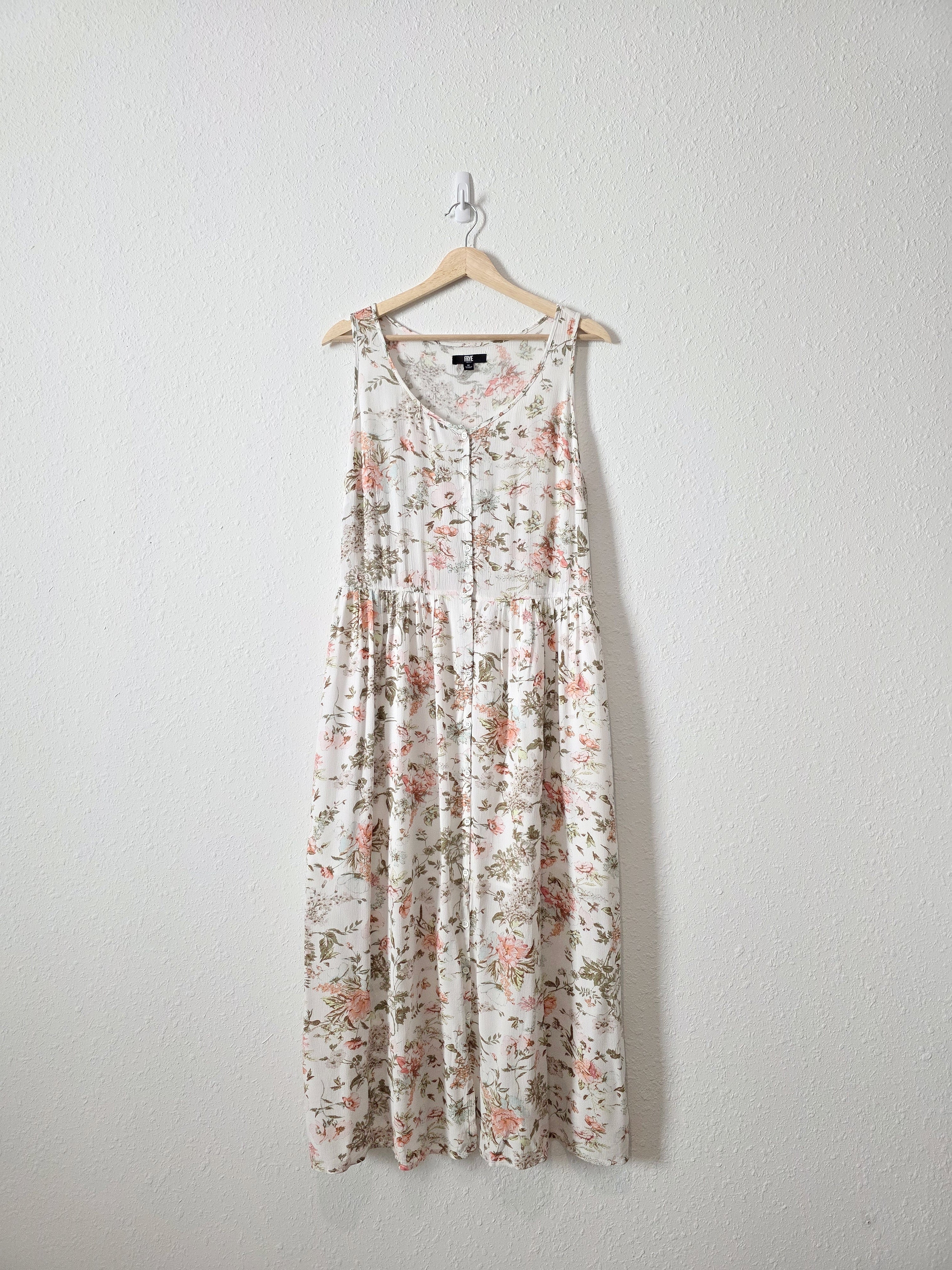 Floral Button Up Midi Dress (M)