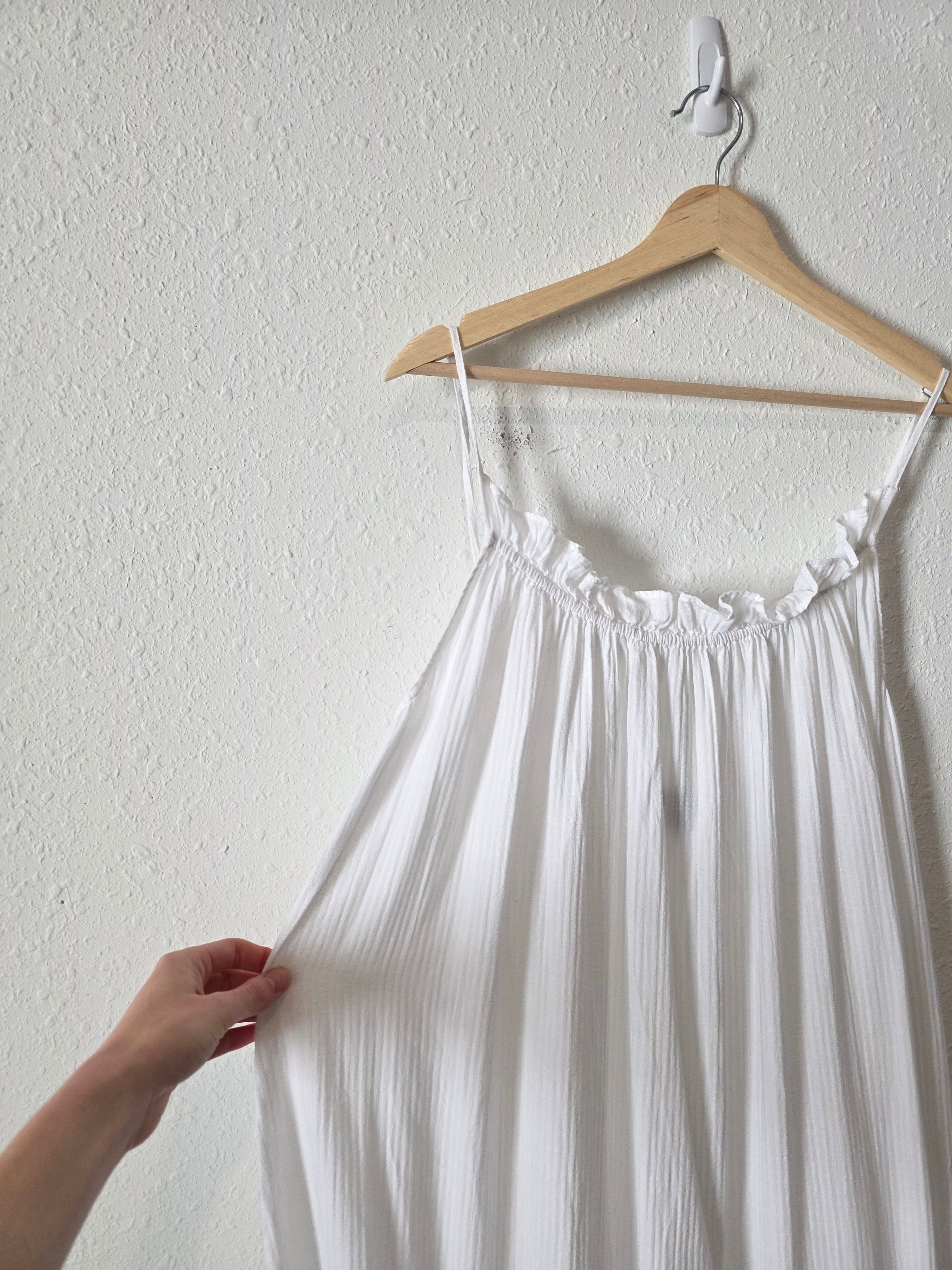 J.Crew White Midi Coverup Dress (S/M)