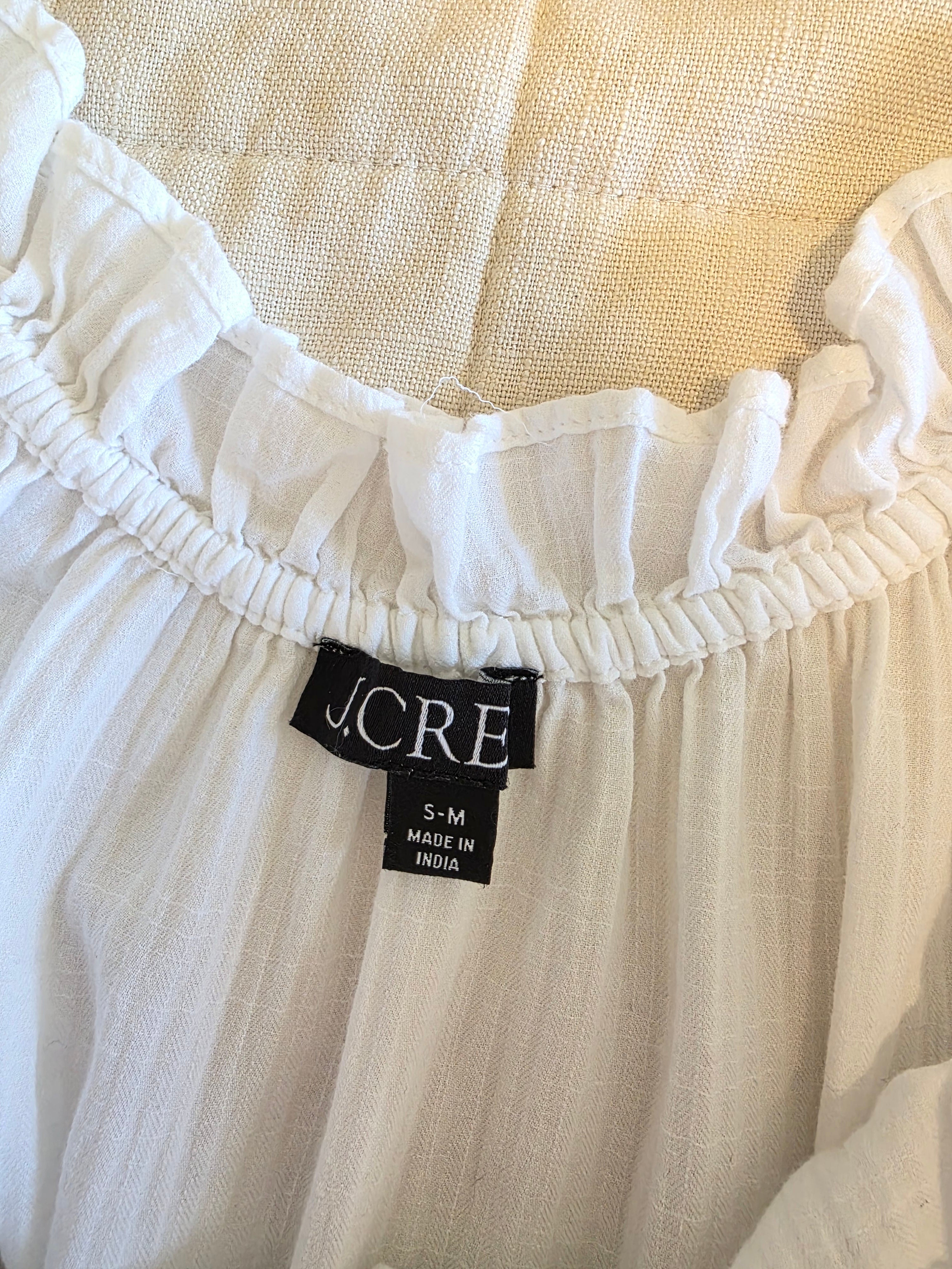 J.Crew White Midi Coverup Dress (S/M)