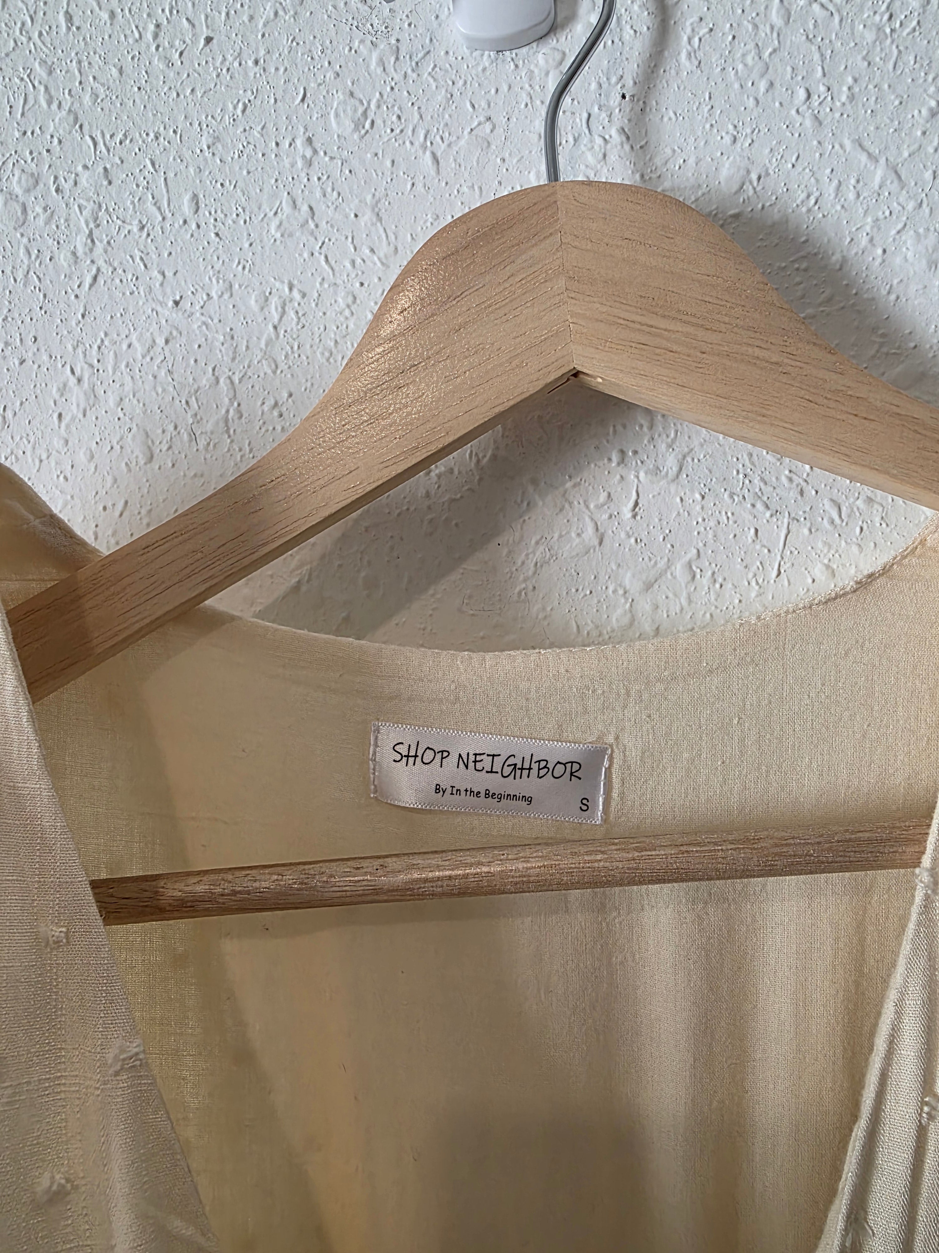 Cream Tiered Midi Dress (S)
