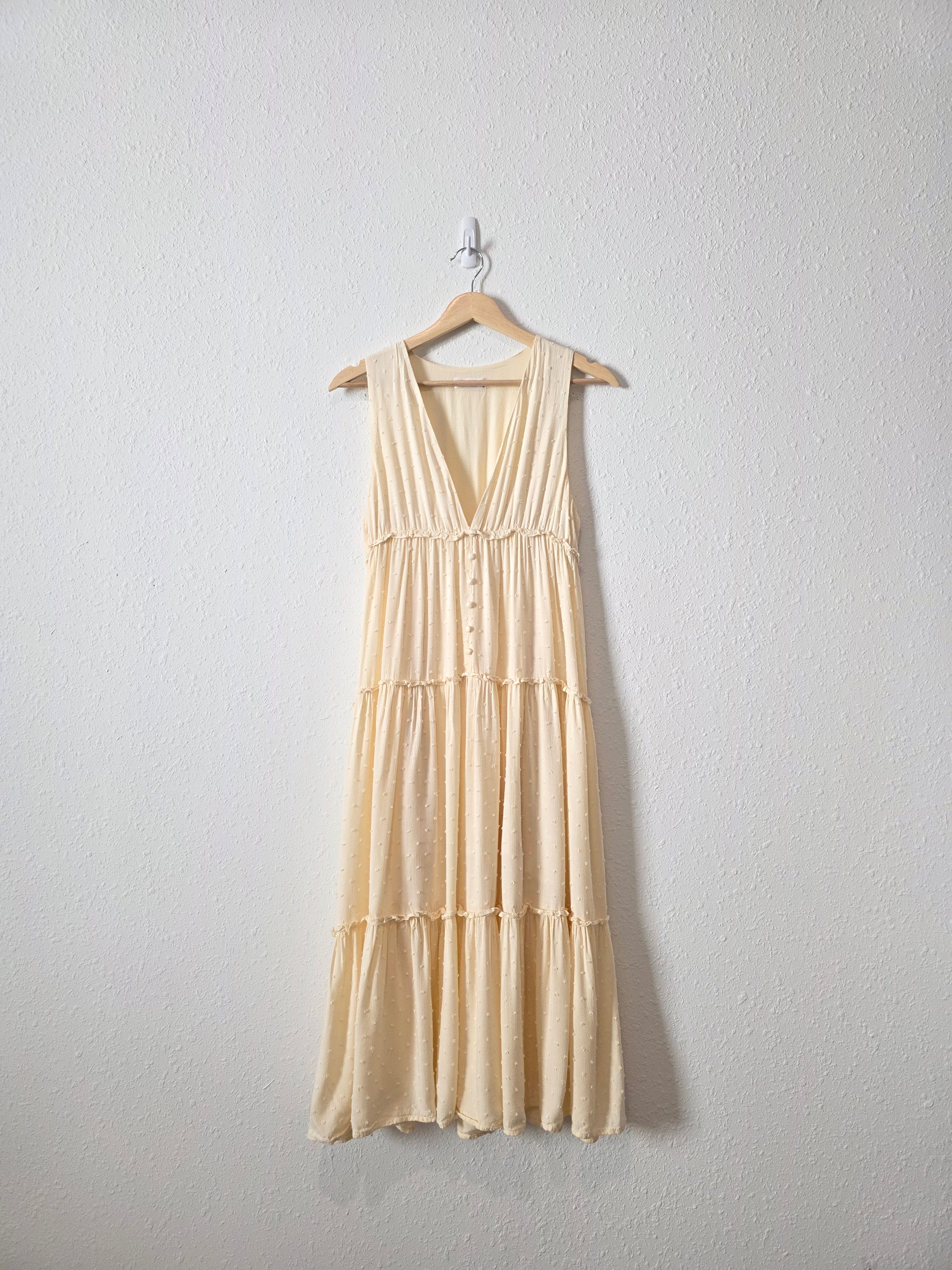 Cream Tiered Midi Dress (S)
