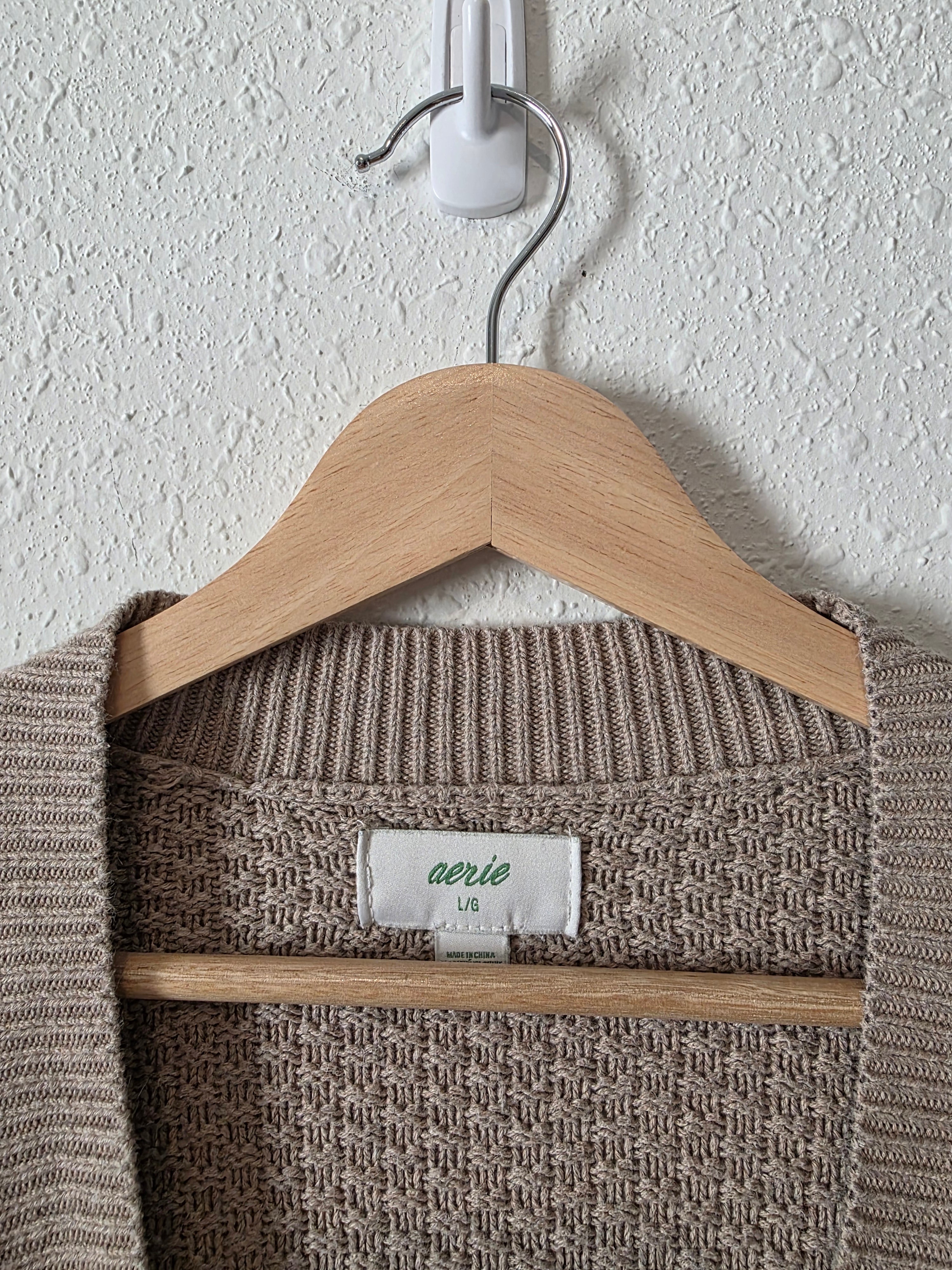 Aerie Textured Cotton Sweater (L)
