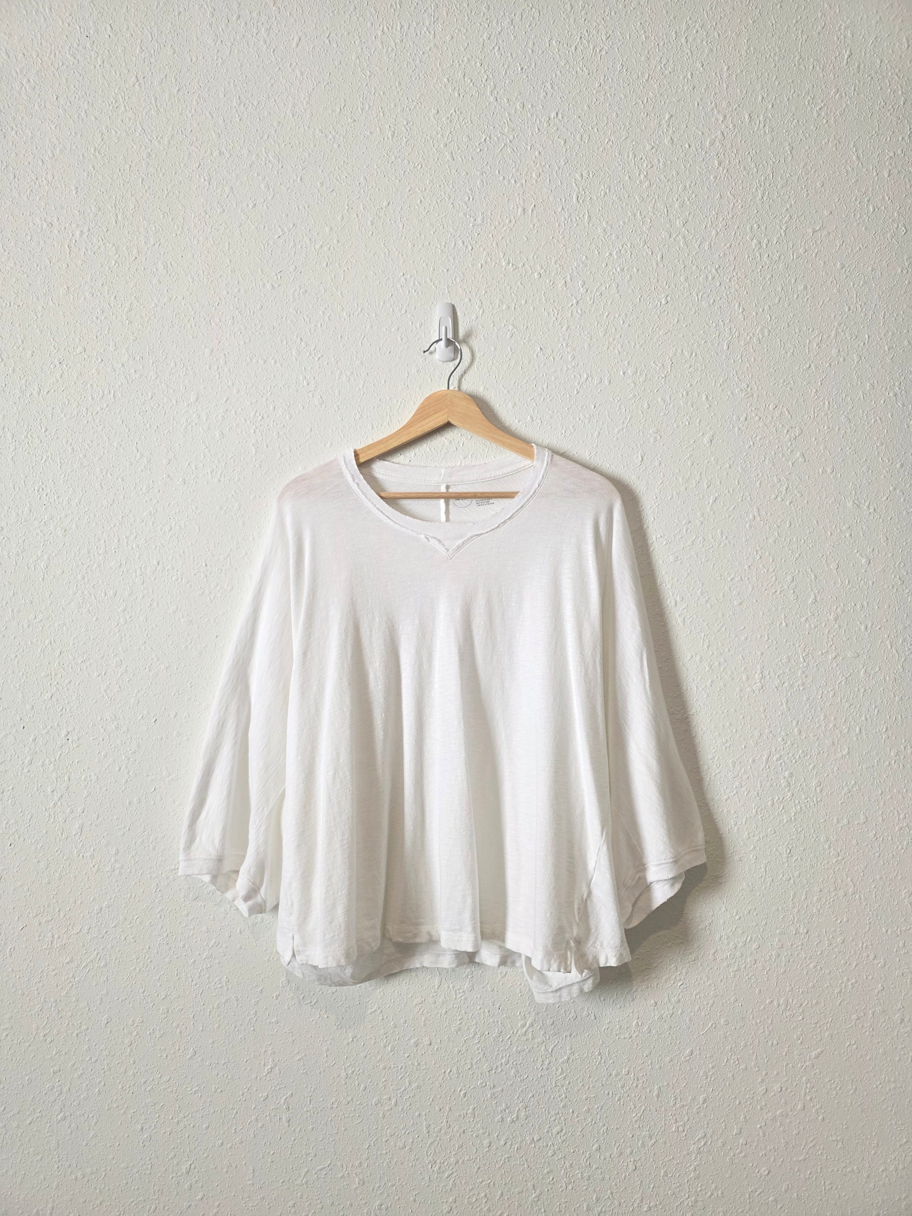 Aerie White Relaxed Cotton Tee (L)