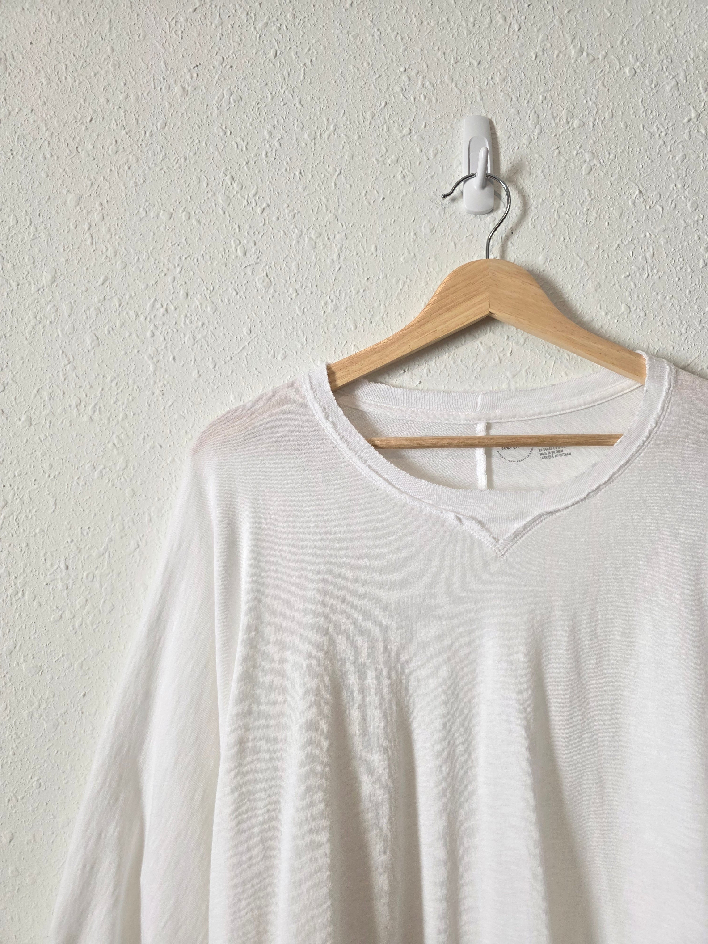Aerie White Relaxed Cotton Tee (L)
